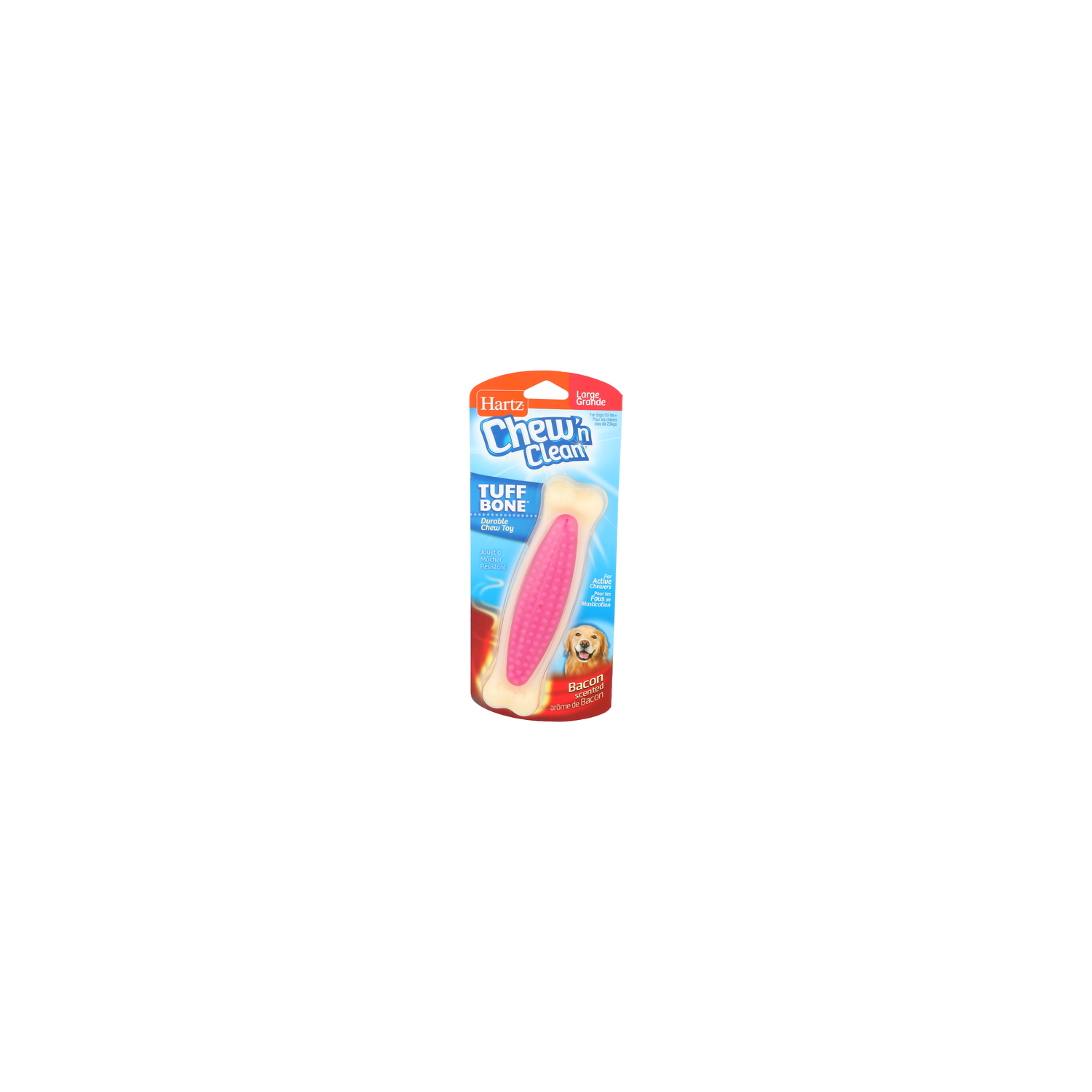 Hartz Chew'n Clean Bacon Scented Large Tuff Bone Durable Chew Toy - 1 Each Image 1 of 2