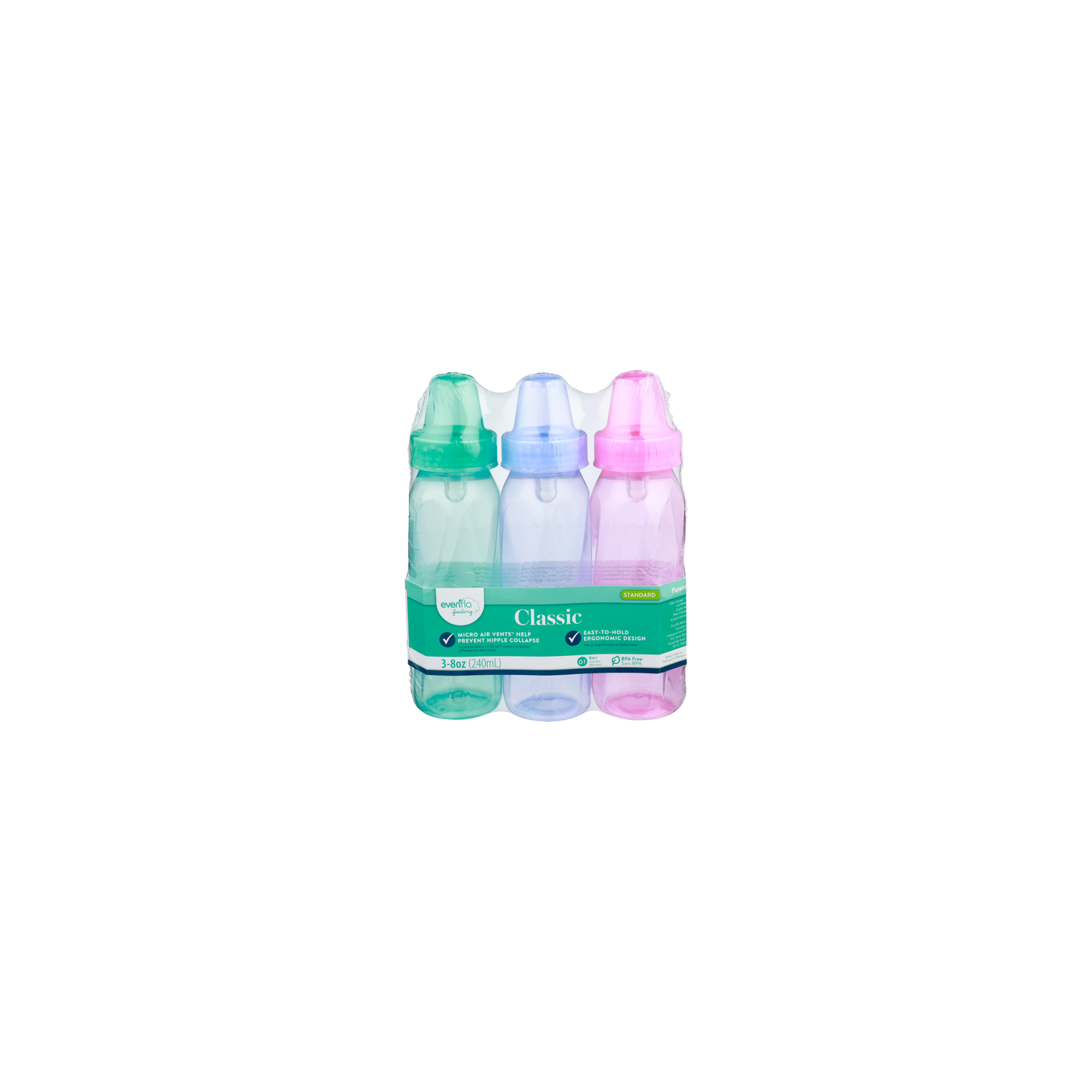 Evenflo Feeding Classic Tint Bott - 2.667 Ounce - 3 Count Image 1 of 2