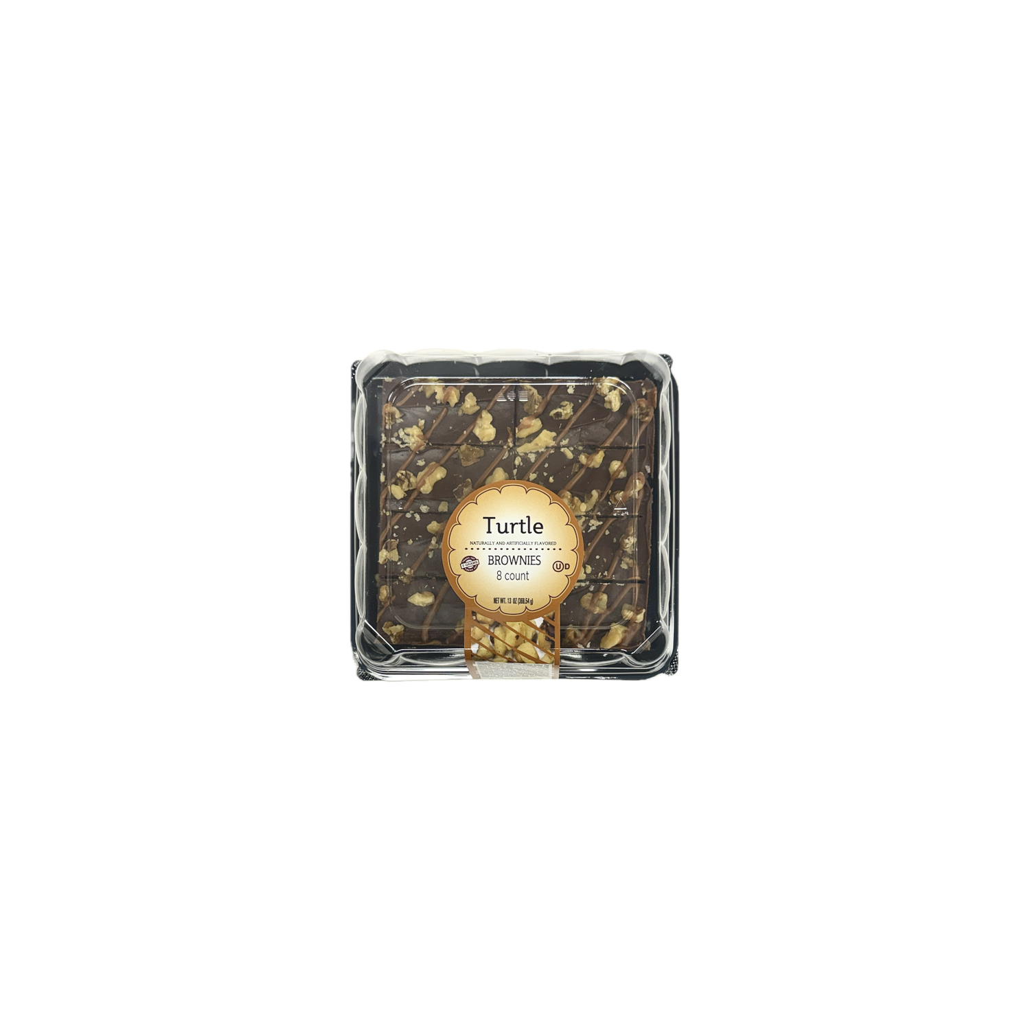 MJAYS Specialty Baked Foods Turtle Iced Brownies - 1.625 Ounce - 8 Count