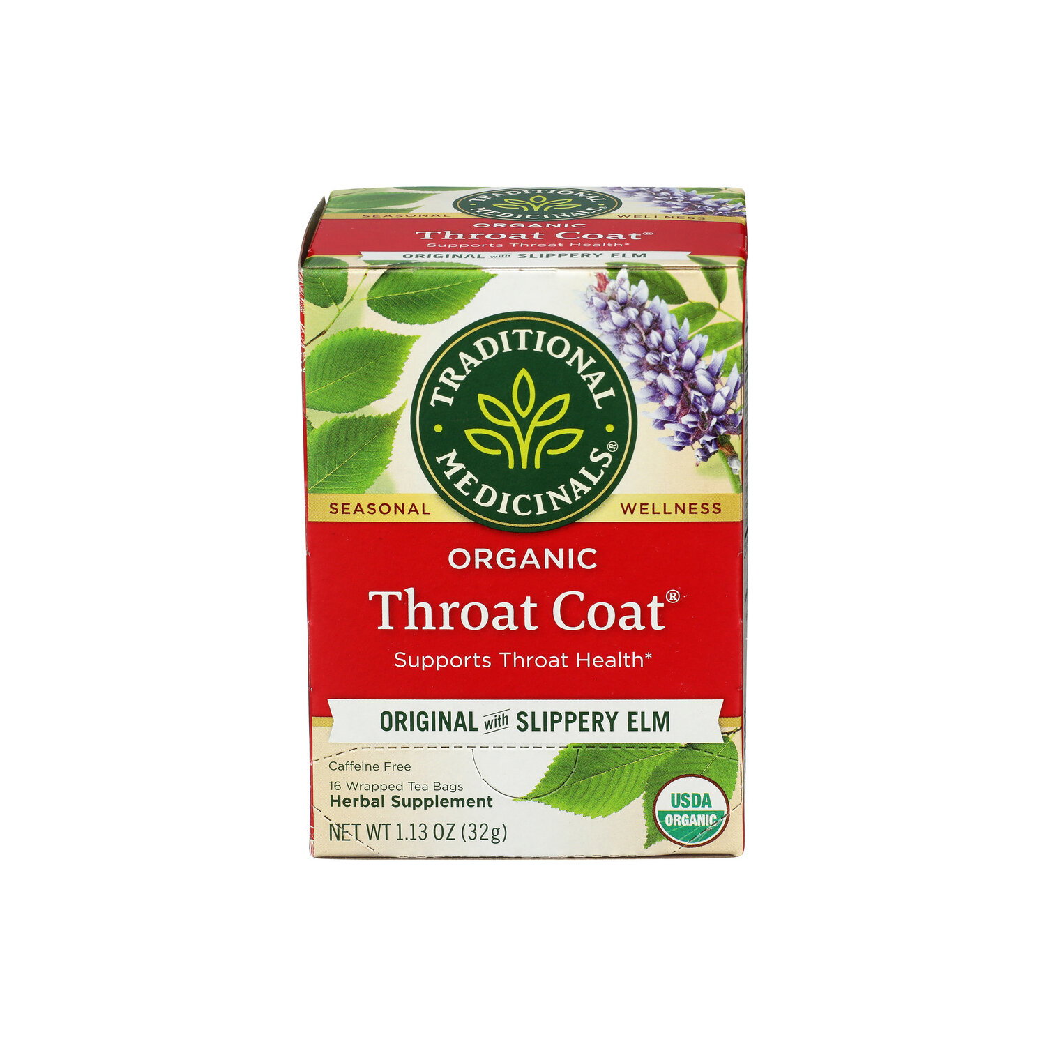 Traditional Medicinals Bagged Tea Throat Coat - 0.071 Ounce - 16 Count Image 1 of 3