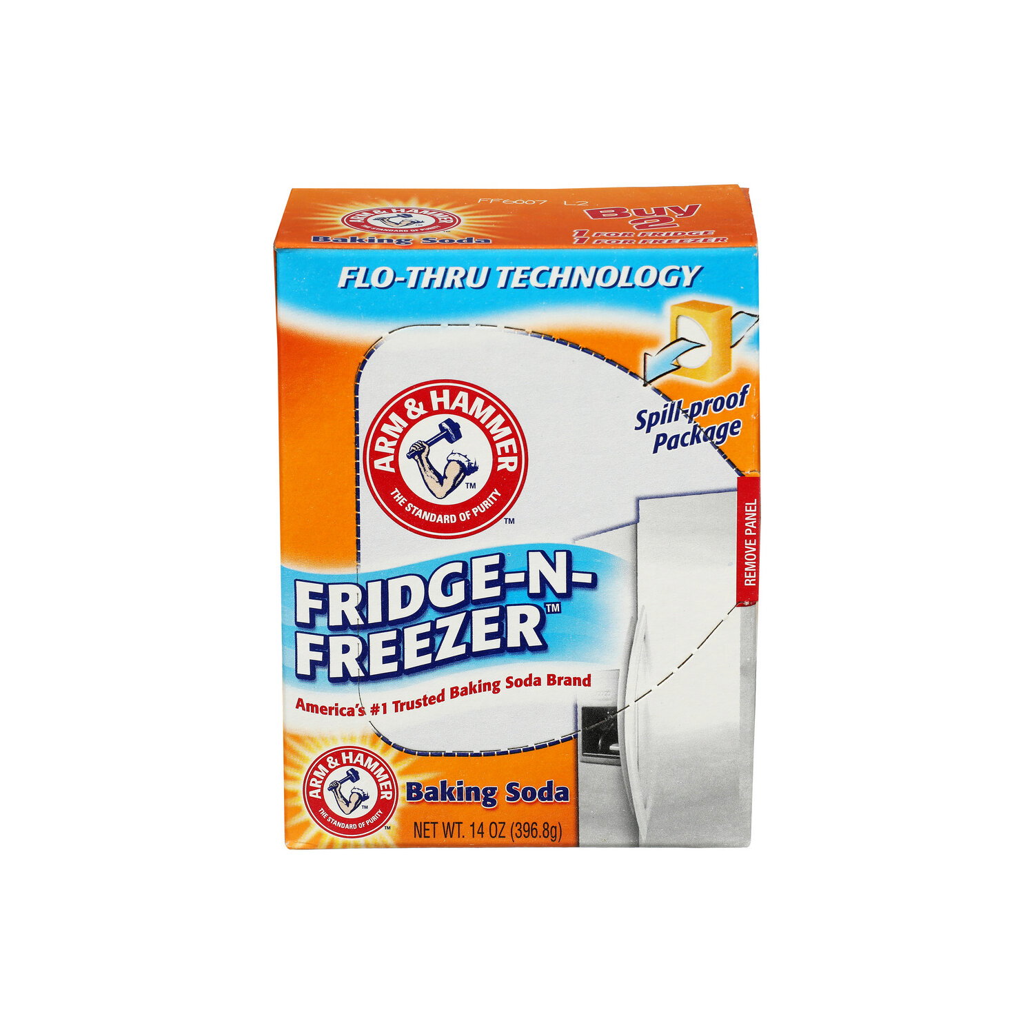 ARM & HAMMER Flo-Thru Technology Baking Soda Fridge N Freezer - 14