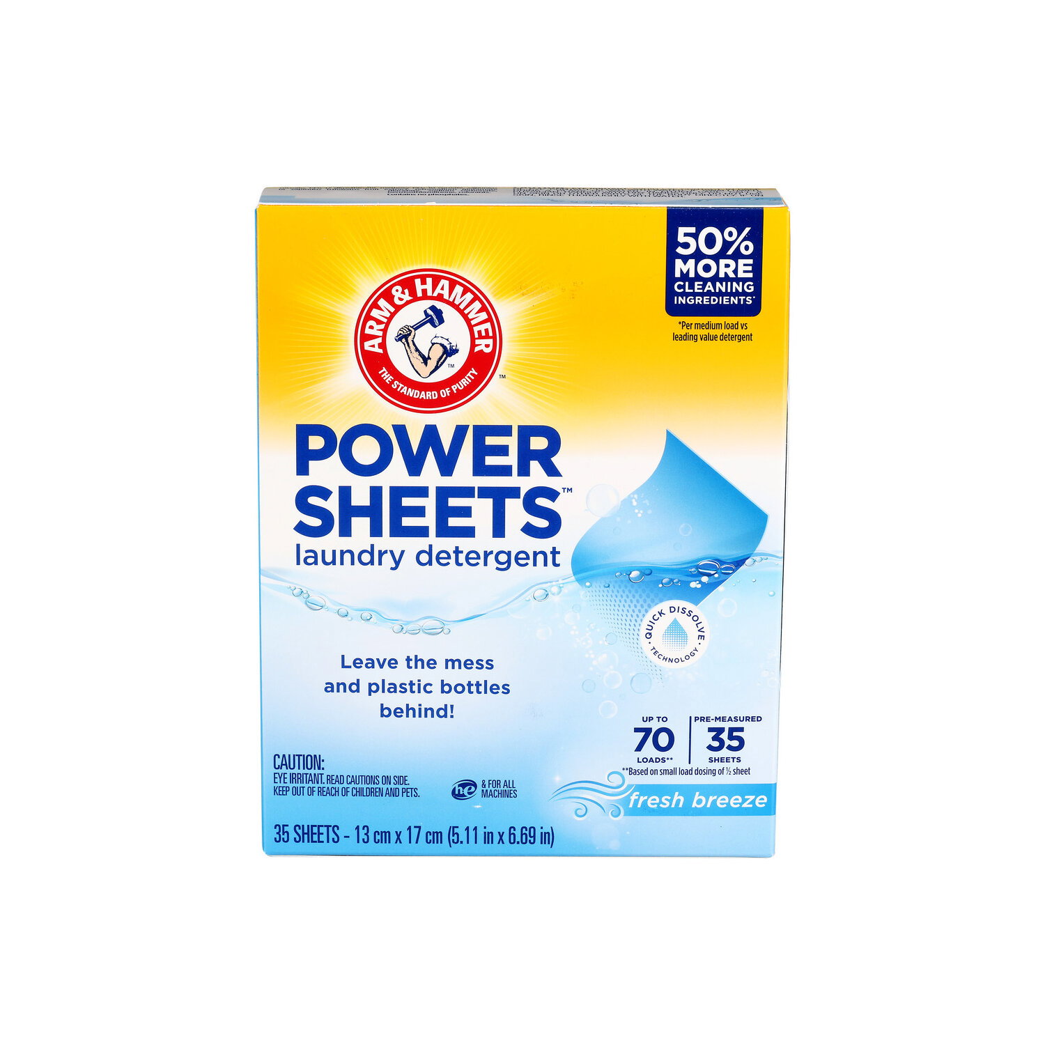 Arm & Hammer Fresh Breeze Power Laundry Detergent Sheets - 35 Count Image 1 of 3