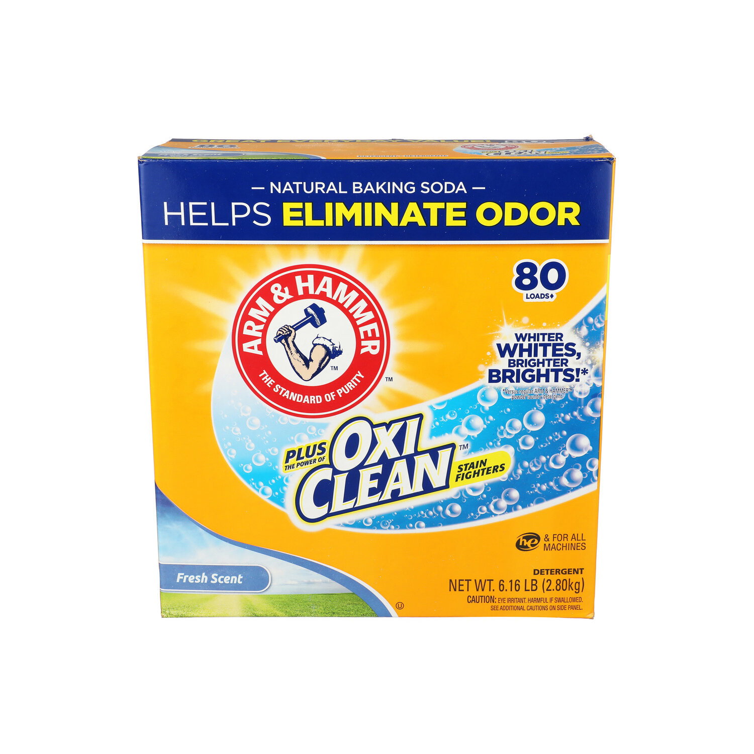 Arm & Hammer Fresh Scent Plus OxiClean Powder Laundry Detergent 80 Loads - 6.16 Pound Image 1 of 3