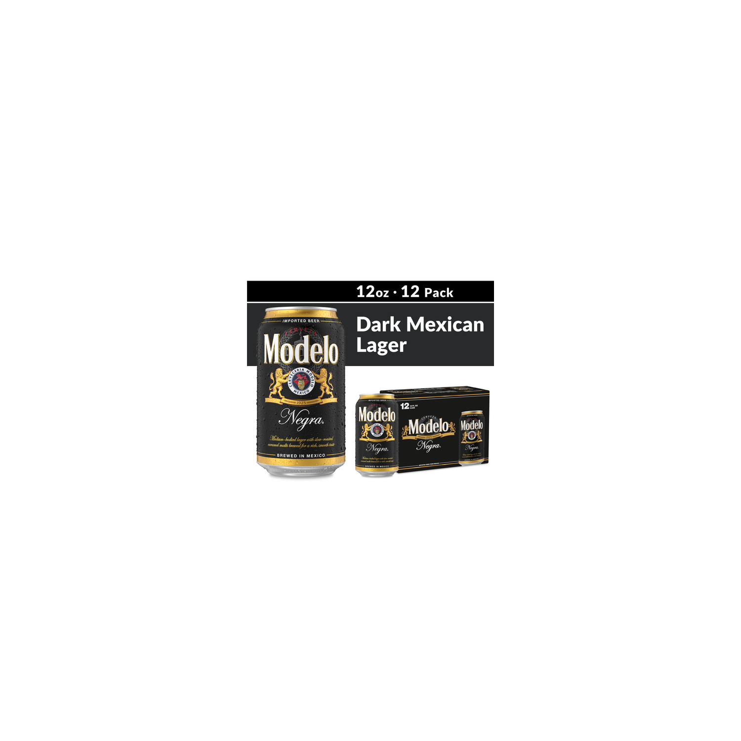 Modelo Negra Dunkel Lager Mexican Import Beer - 144 Fluid Ounce
