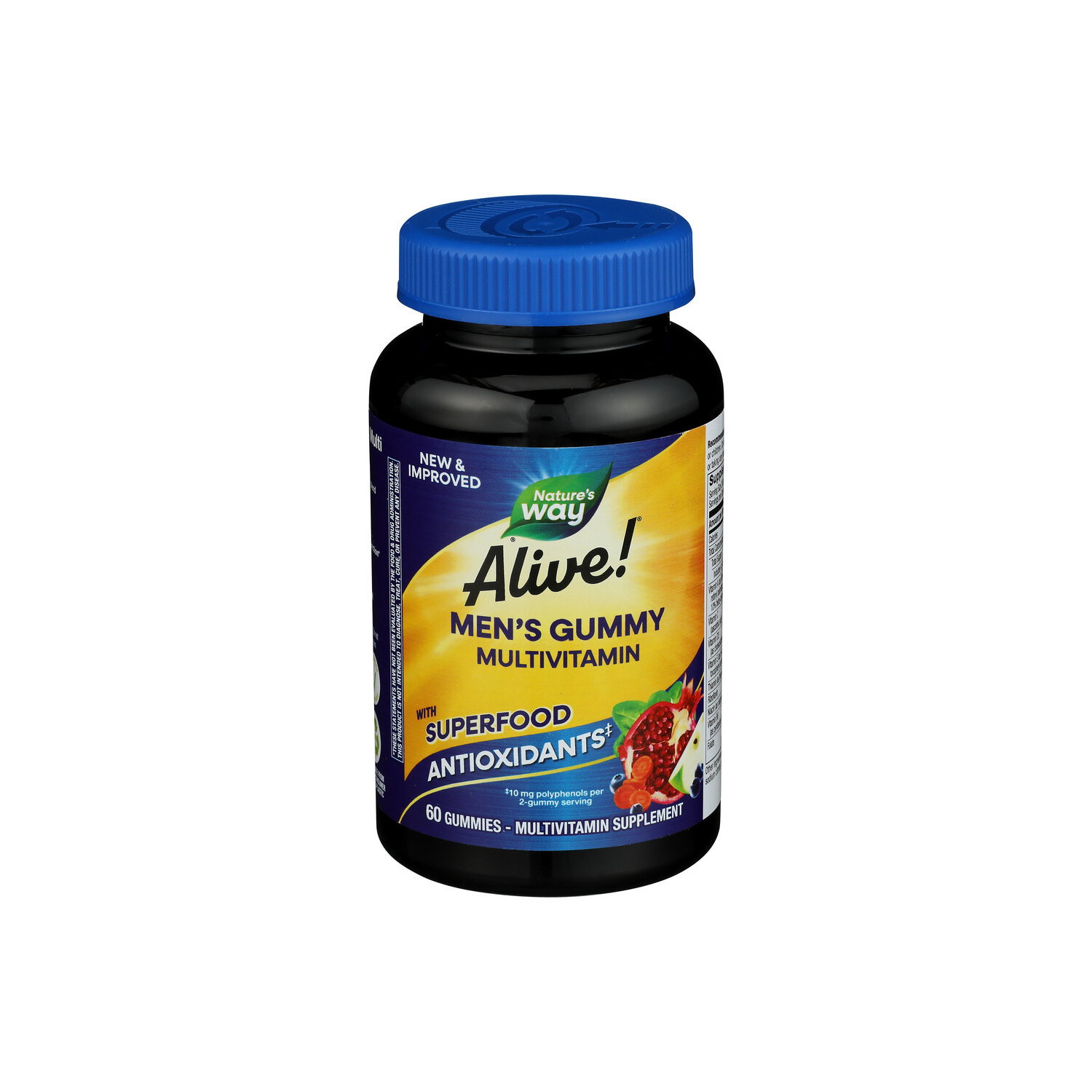 ALIVE! Orchard Fruits & Garden Veggies Gummy Men's Vitamins Multivitamin - 60 Count Image 1 of 2