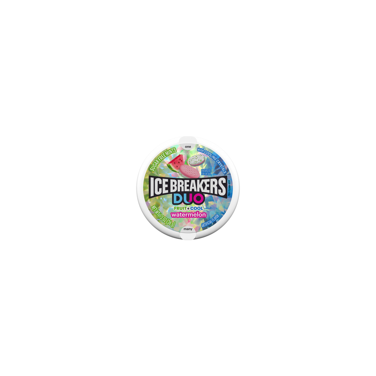 Ice Breakers Duo Fruit Plus Cool Sugar Free Watermelon Mints - 1.3 Ounce