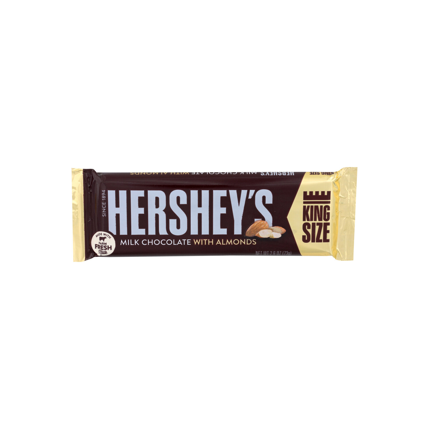 HERSHEY's King Milk Chocolate With Whole Almonds - 2.6 Ounce