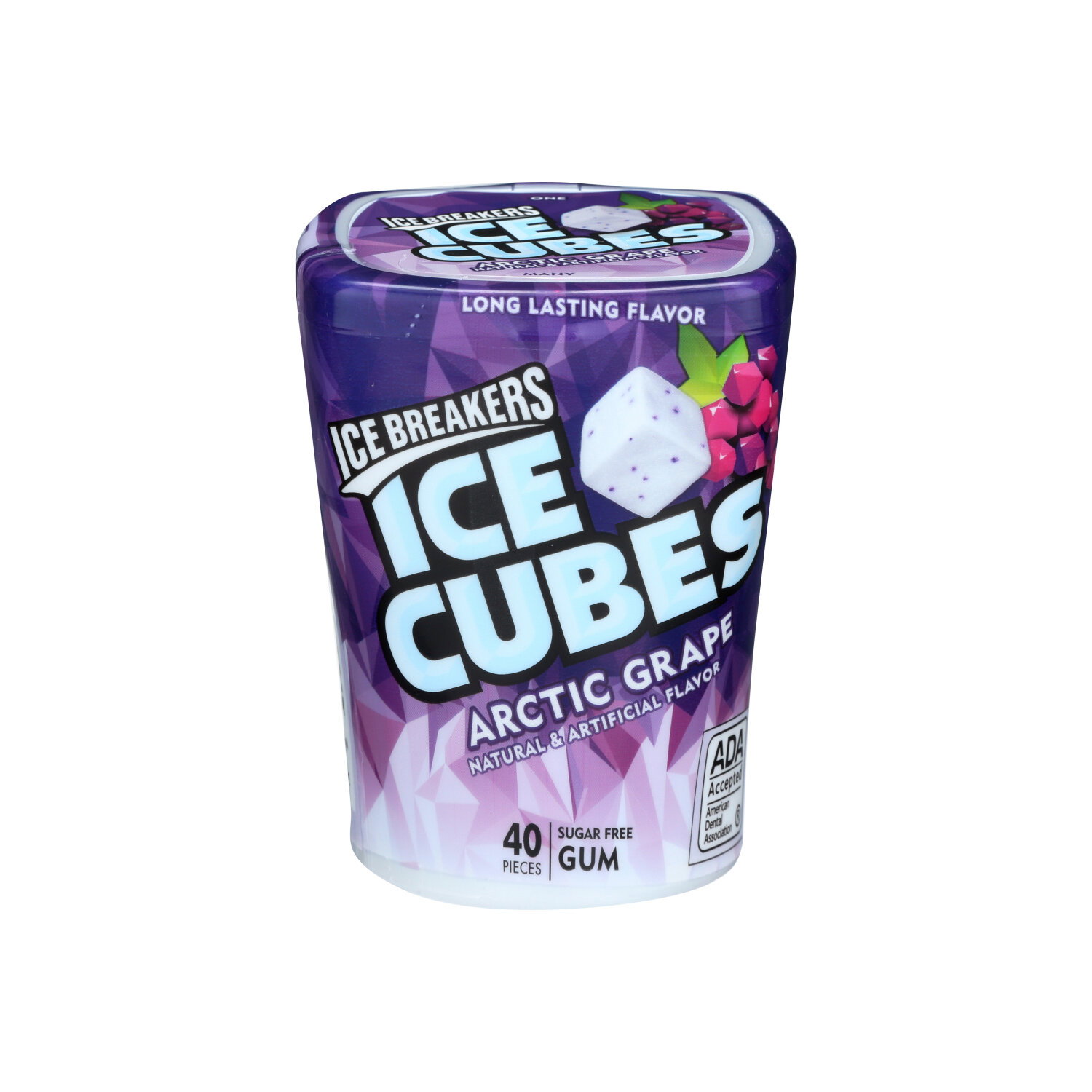 ICE BREAKERS ICE CUBES Sugar Free Arctic Grape Chewing Gum - 0.081 Ounce - 40 Count Image 1 of 4