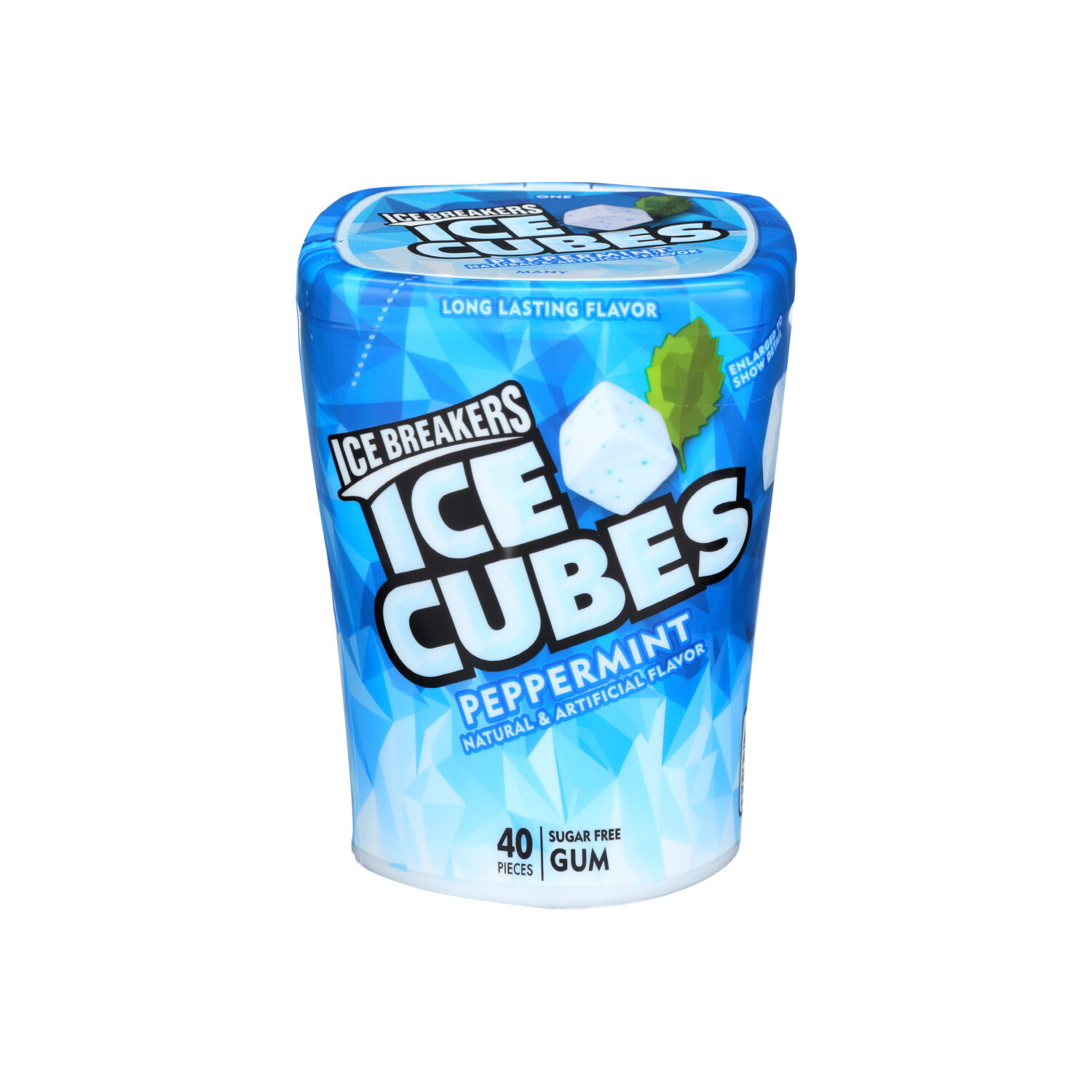 ICE BREAKERS ICE CUBES Sugar Free Peppermint Chewing Gum - 40 Count Image 1 of 2
