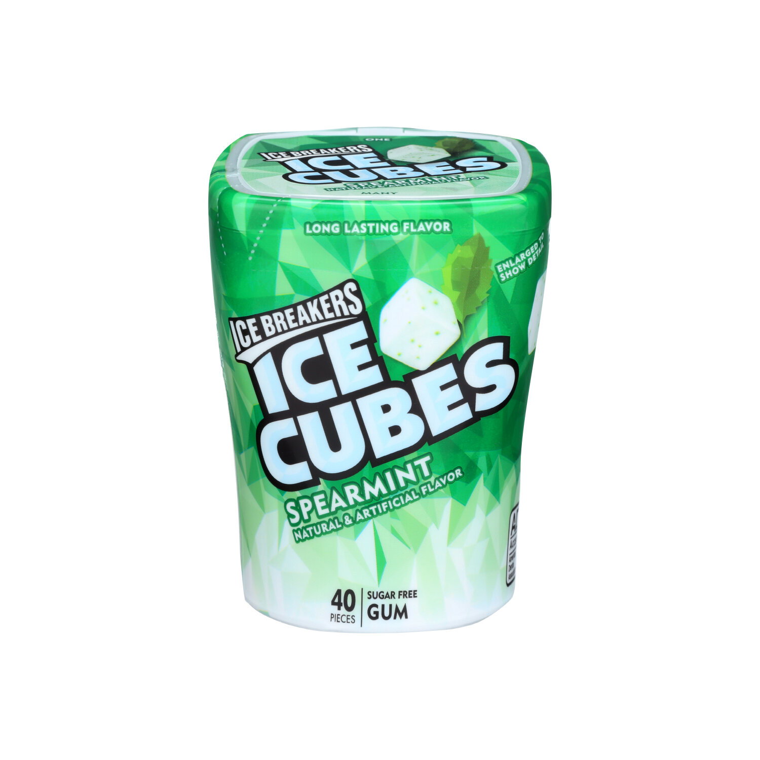 ICE BREAKERS ICE CUBES Sugar Free Spearmint Chewing Gum - 40 Count Image 1 of 2