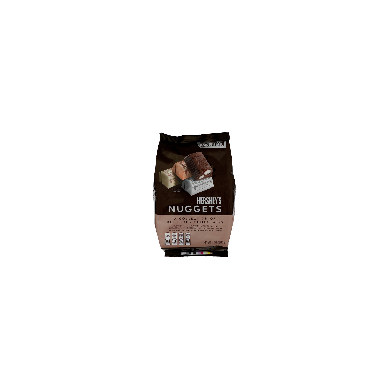 Hershey's Milk Chocolate, Chocolate With Almonds, Extra Creamy Toffee And Mildly Sweet Special Dark Almonds Party Pack Nuggets - 31.5 Ounce Image 1 of 2
