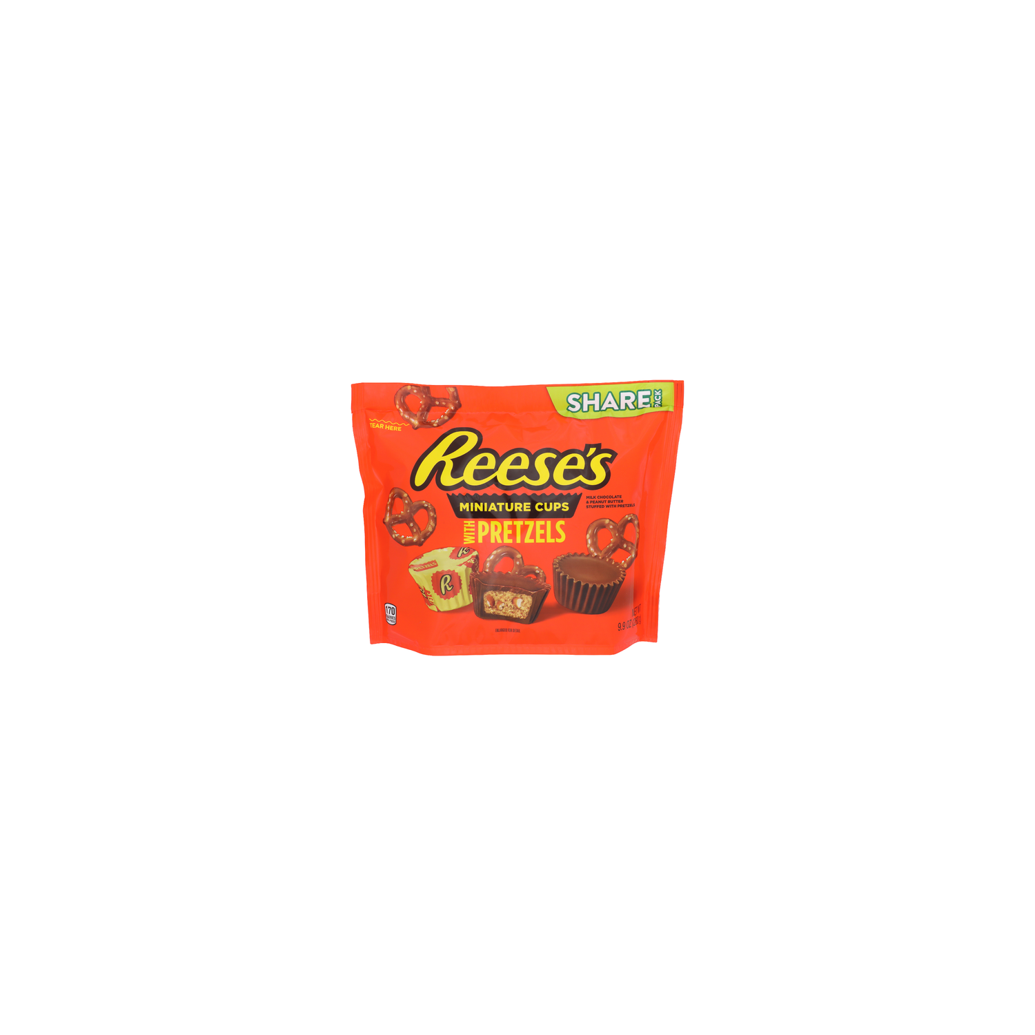 REESE's Milk Chocolate & Peanut Butter Stuffed With Pretzels Miniature Cups - 9.9 Ounce Image 1 of 4