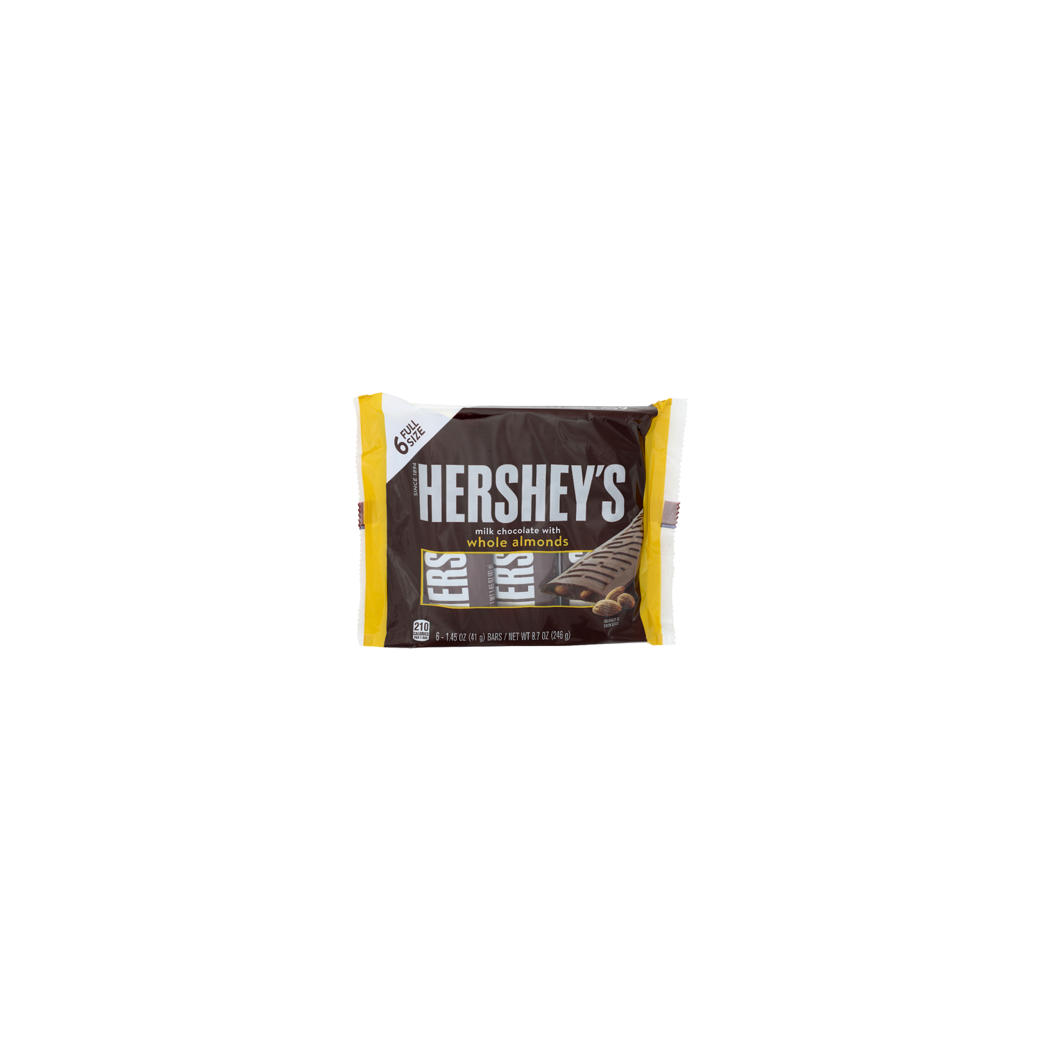 HERSHEY's Whole Almonds Milk Chocolate With - 1.45 Ounce - 6 Count Image 1 of 4