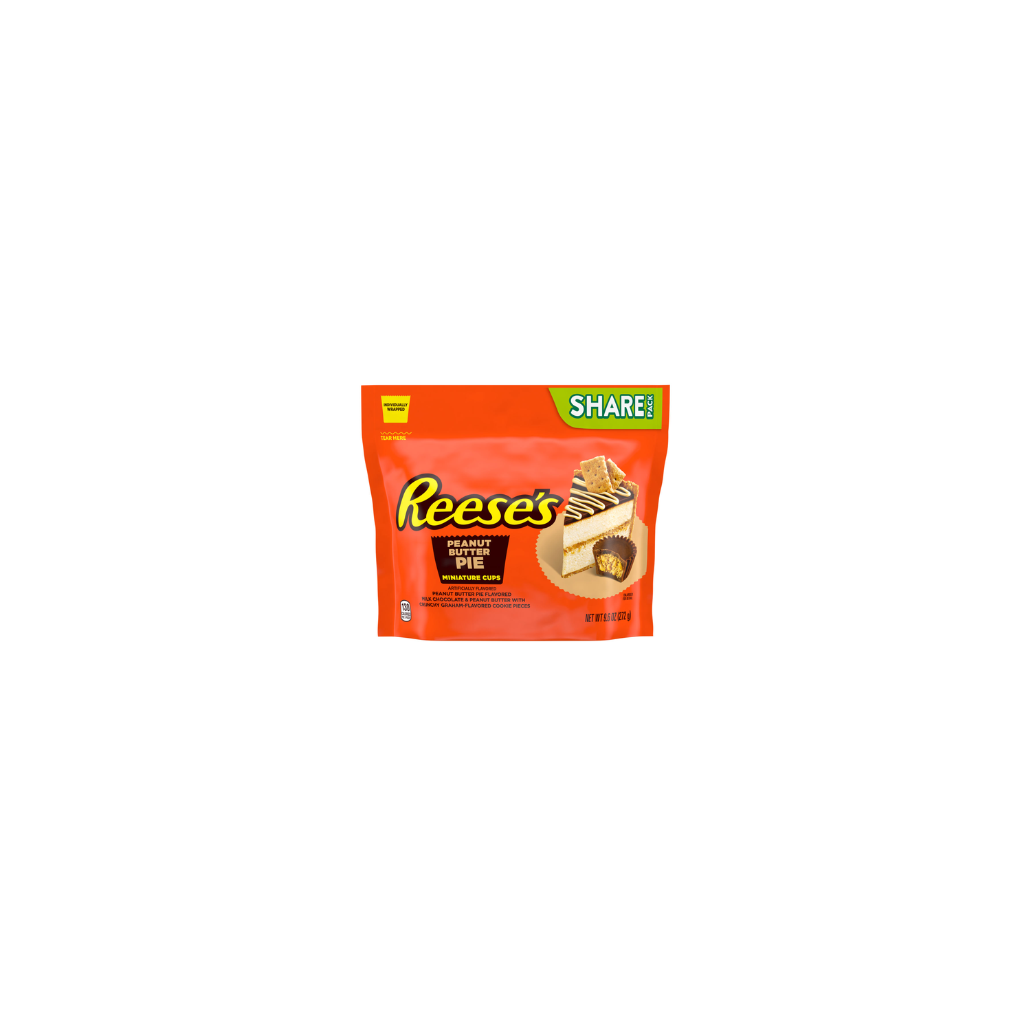 Reese's Share Pack Peanut Butter Pie Miniatures Peanut Butter Cups - 9.6 Ounce