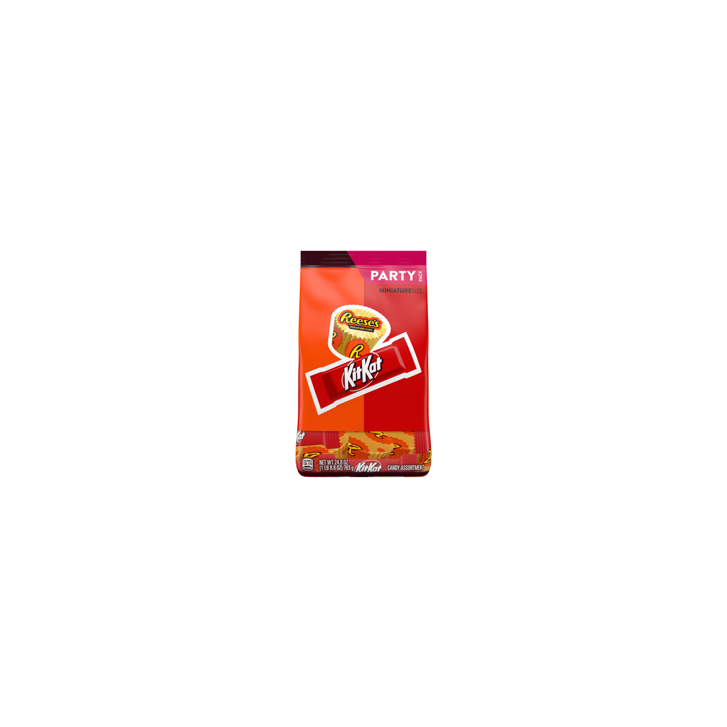 Reese's & Kit Kat Miniatures Assorted Milk Chocolate Candy - 24.8 Ounce