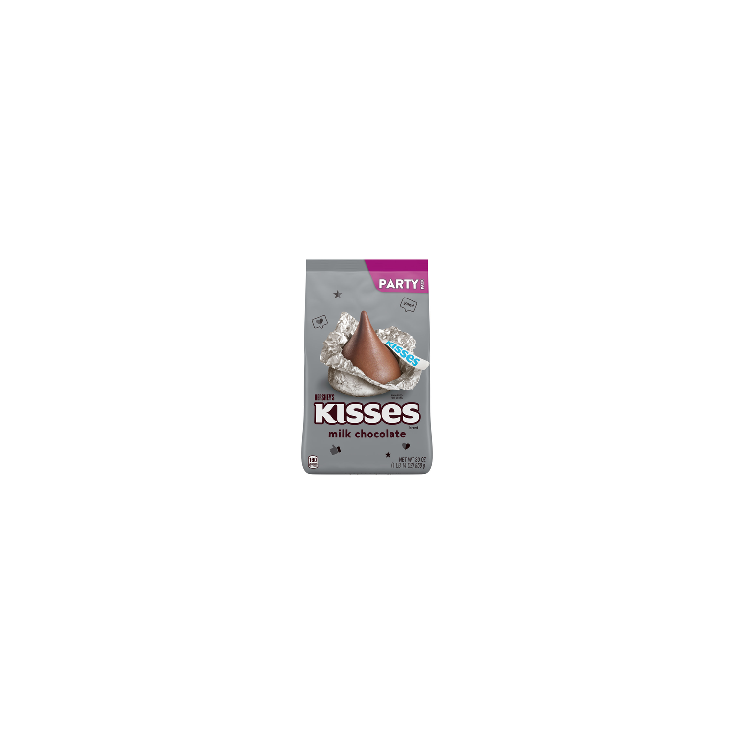 HERSHEY'S Party Pack Milk Chocolate Kisses - 30 Ounce