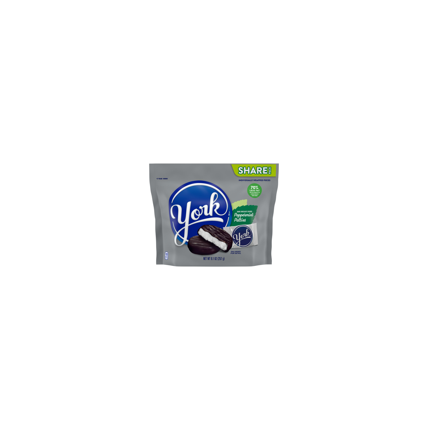York Share Pack Dark Chocolate Peppermint Patties - 9.1 Ounce