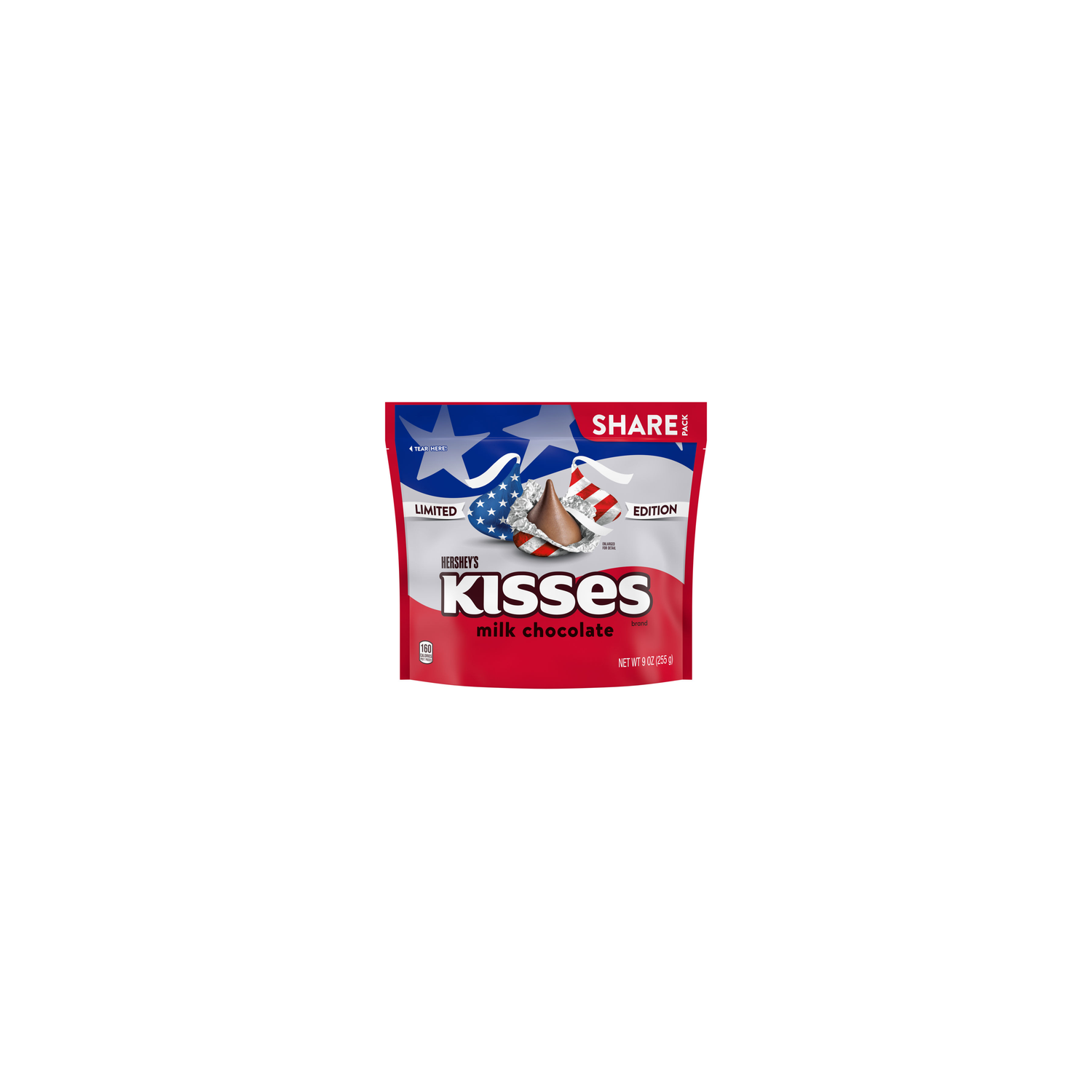 HERSHEY'S Share Pack Milk Chocolate Kisses - 9 Ounce