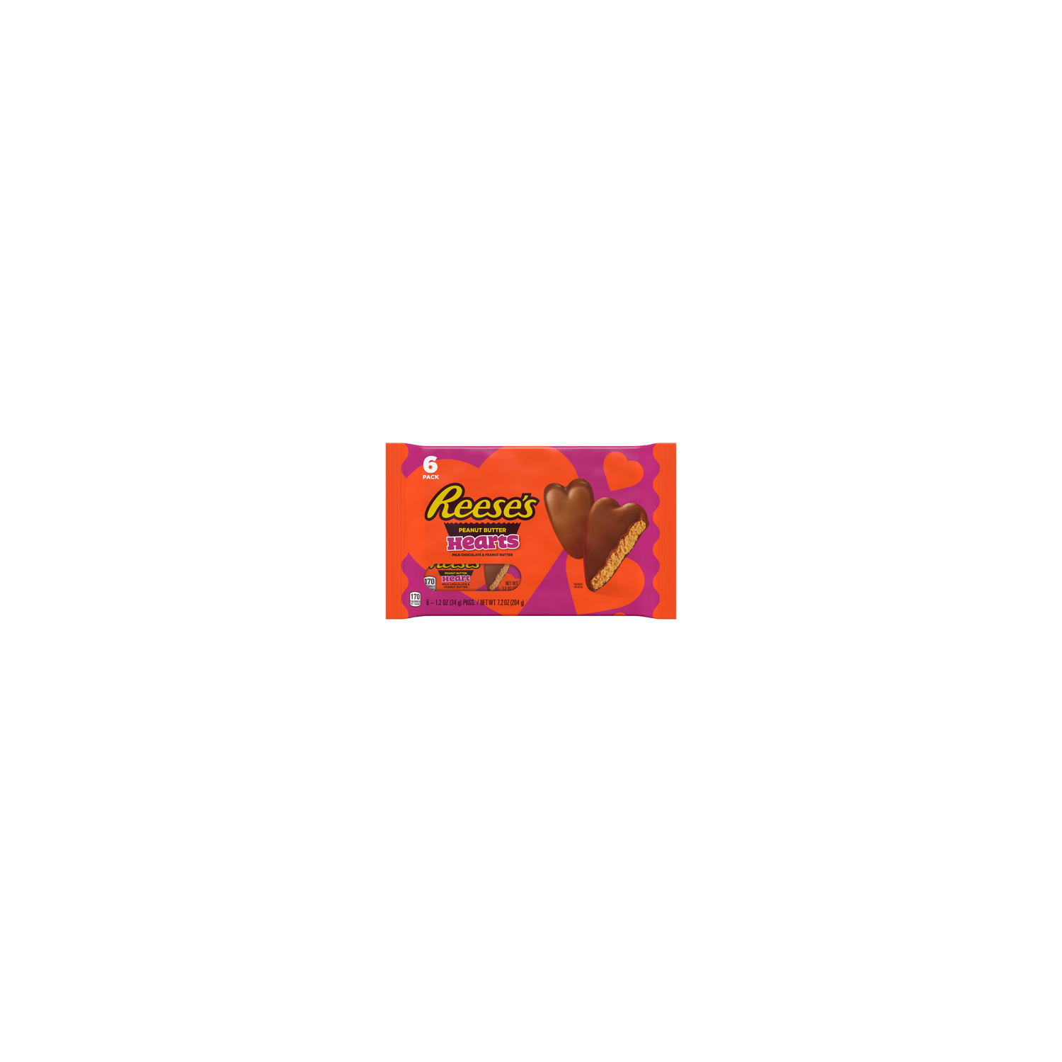Reese's Milk Chocolate Peanut Butter Hearts - 7.2 Ounce