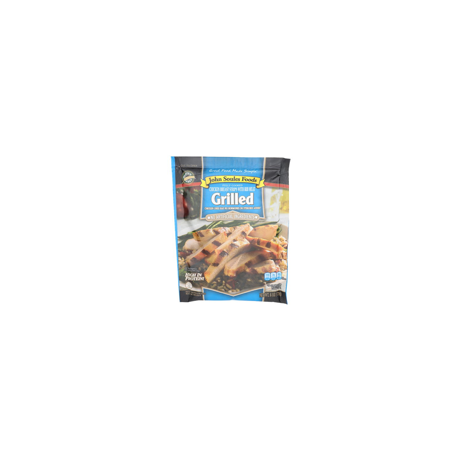 John Soules Foods Grilled Chicken Breast Strips With Rib Meat - 6 Ounce Image 1 of 4