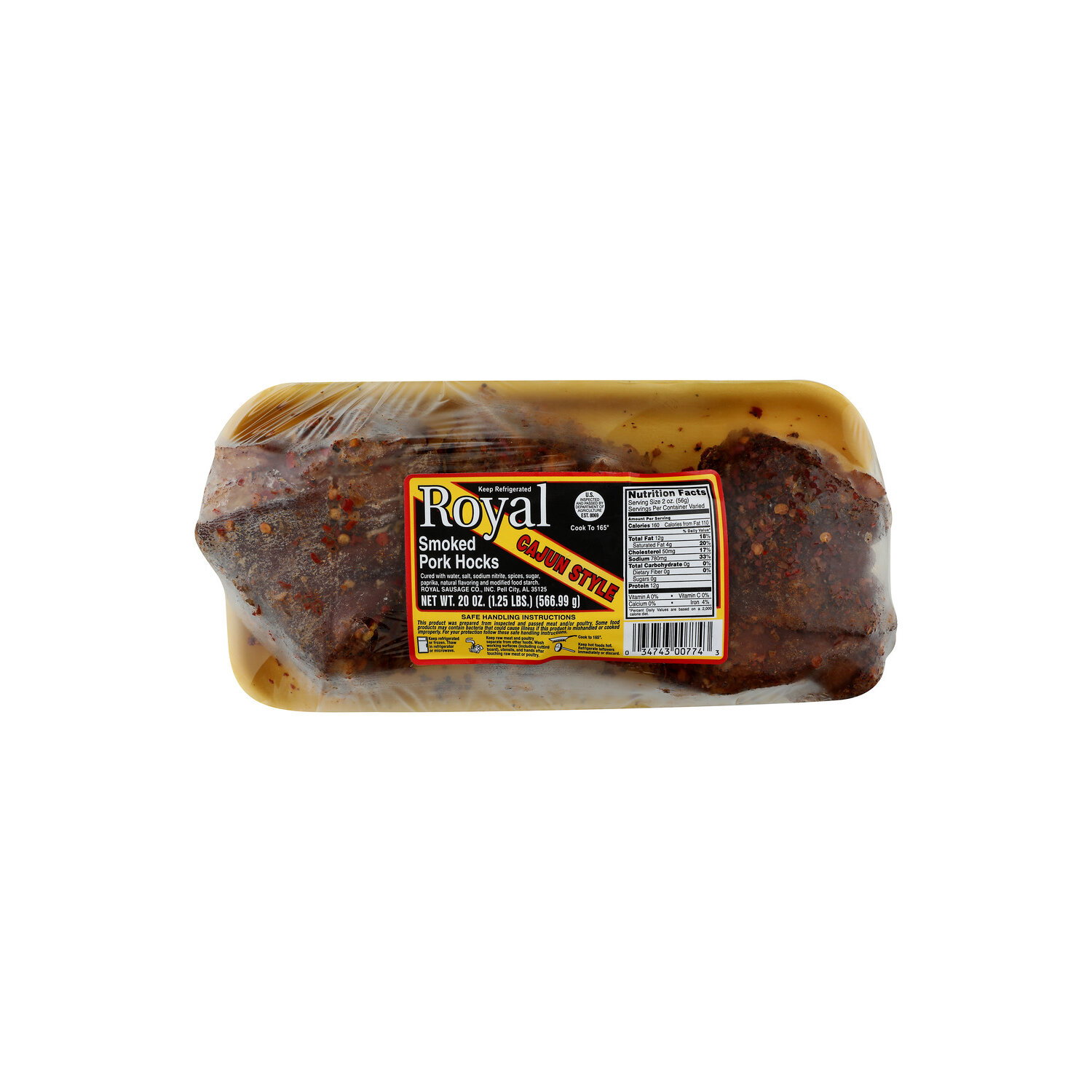 Royal Cajun Smoked Pork Hocks - 20 Ounce Image 1 of 4