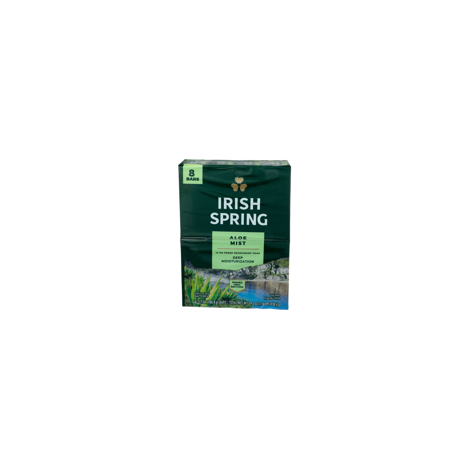 Irish Spring Aloe Mist Deep Moisturization Soap Bars - 3.7 Ounce - 8 Count Image 1 of 3