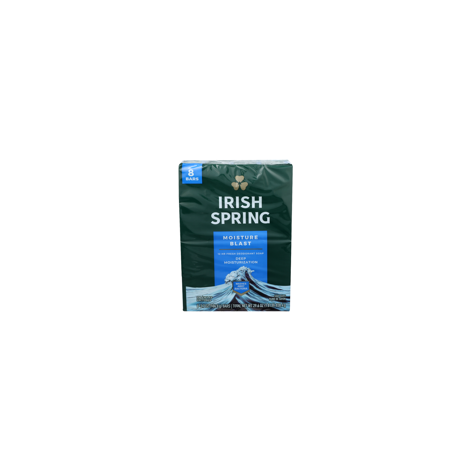 Irish Spring Moisture Blast Soap Bars - 3.7 Ounce - 8 Count Image 1 of 3