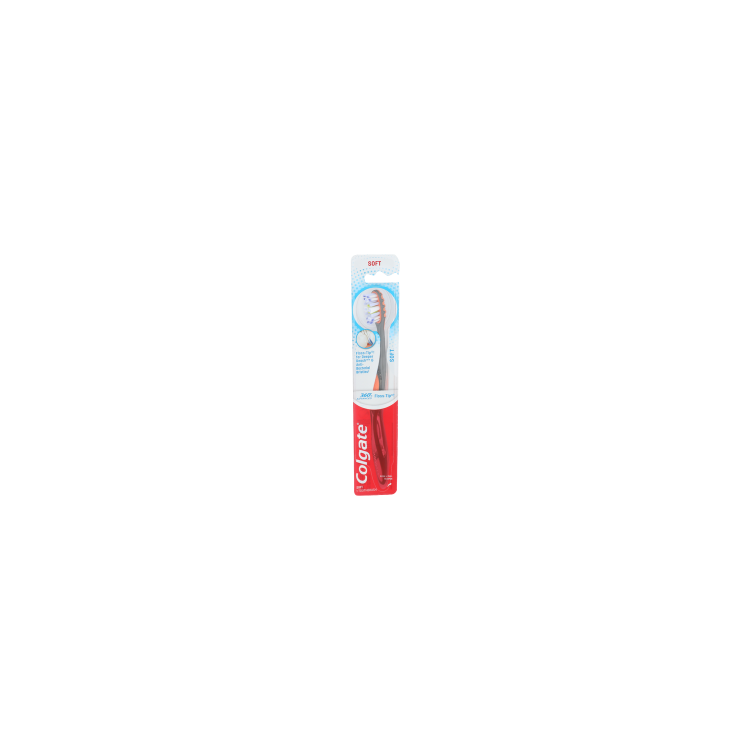 Colgate 360° Advanced Floss-Tip Toothbrush - 1 Count Image 1 of 2