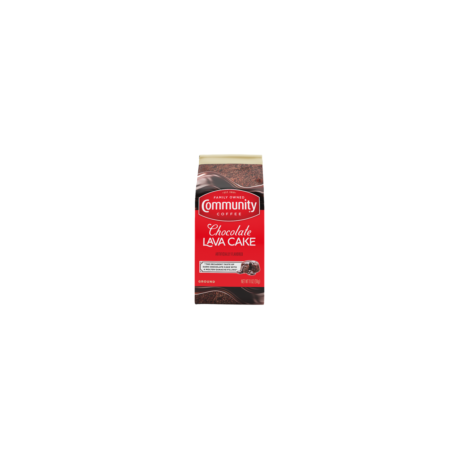 Community Coffee Chocolate Lava Cake Medium Roast Ground Coffee - 11 Ounce