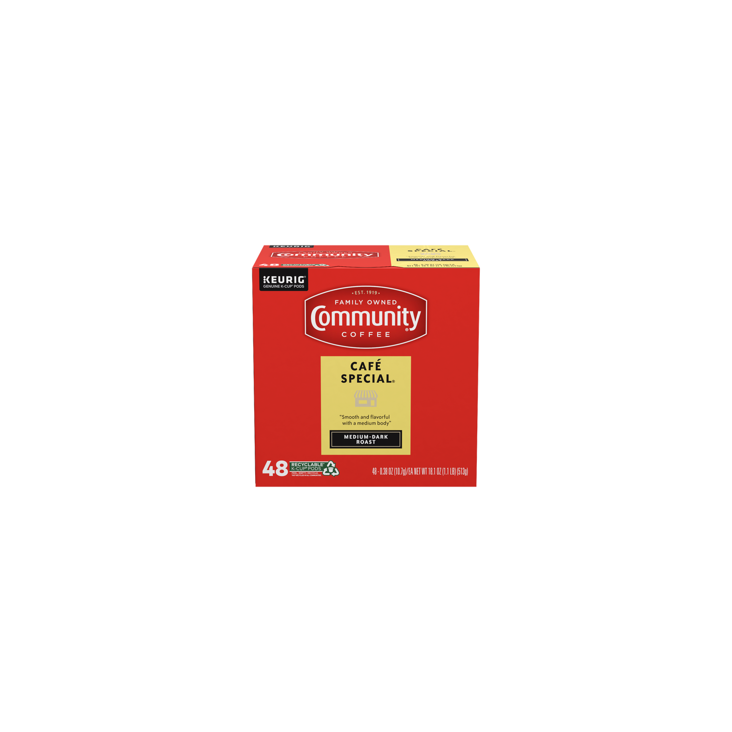 Community Coffee Café Special Medium Dark Roast Single Serve Cups - 48 Count