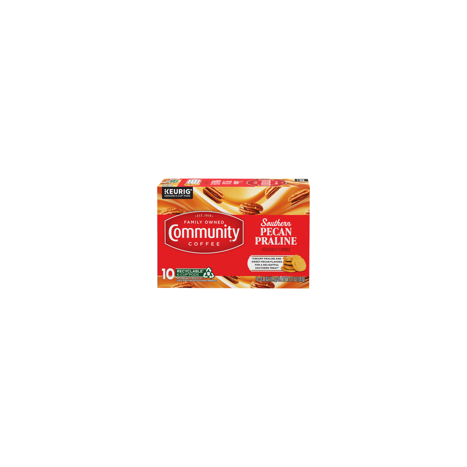 Community Coffee Southern Pecan Praline Single Serve Cups - 0.37 Ounce - 10 Count Image 1 of 3