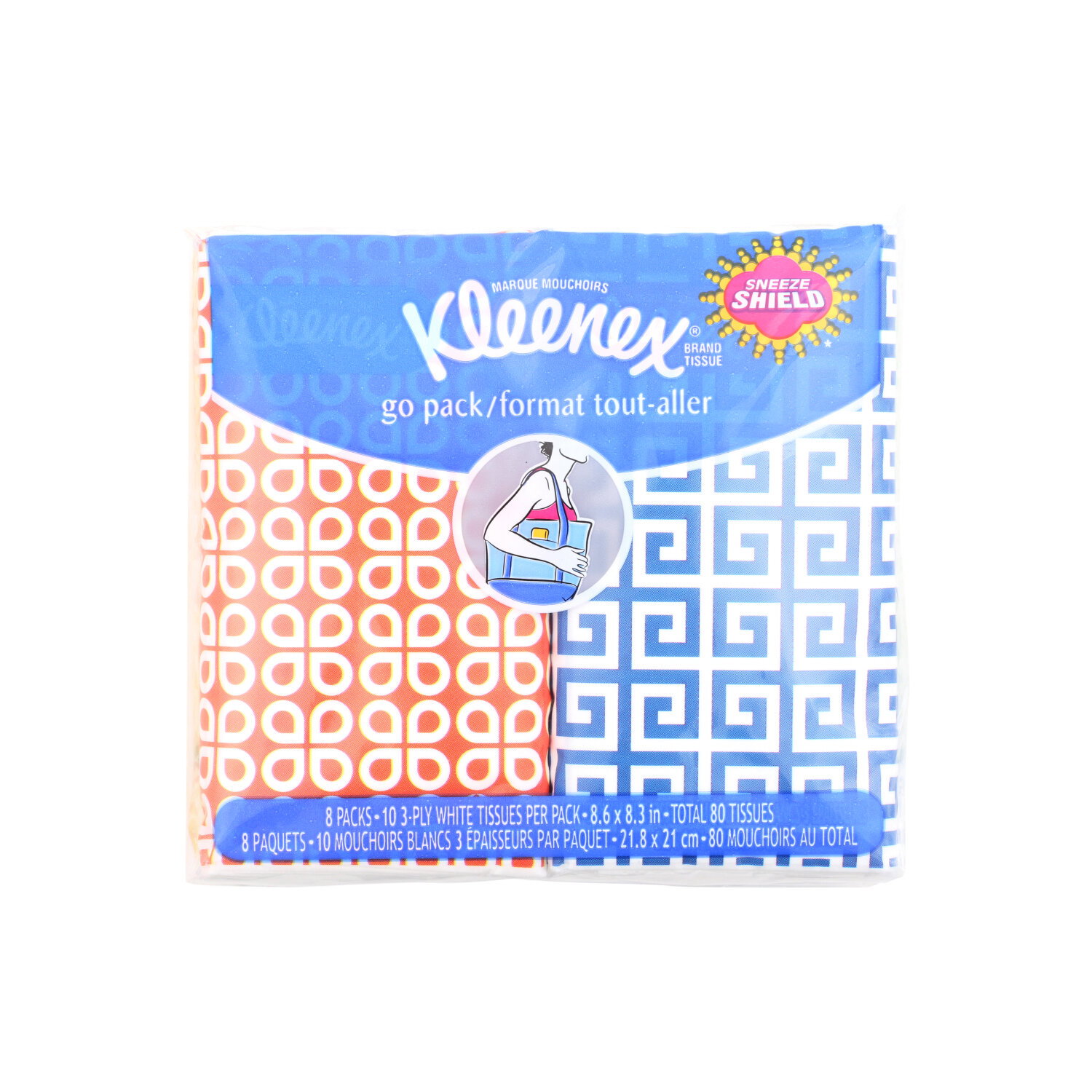 Kleenex Facial Tissue Go Pack - 8 Count