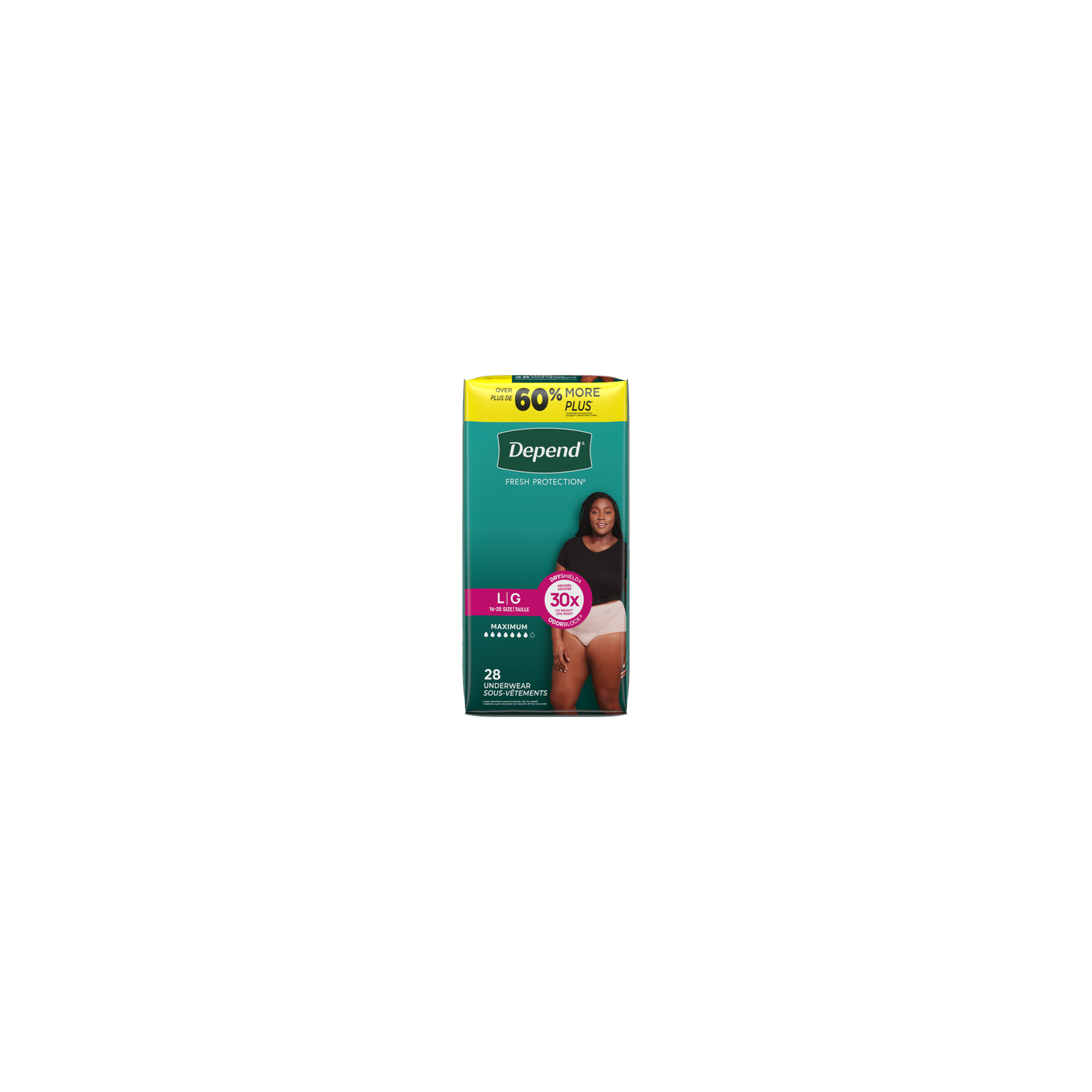 Depend Fresh Protection Maximum Absorbency Underwear For Women Size L (16-20) - 28 Count Image 1 of 2