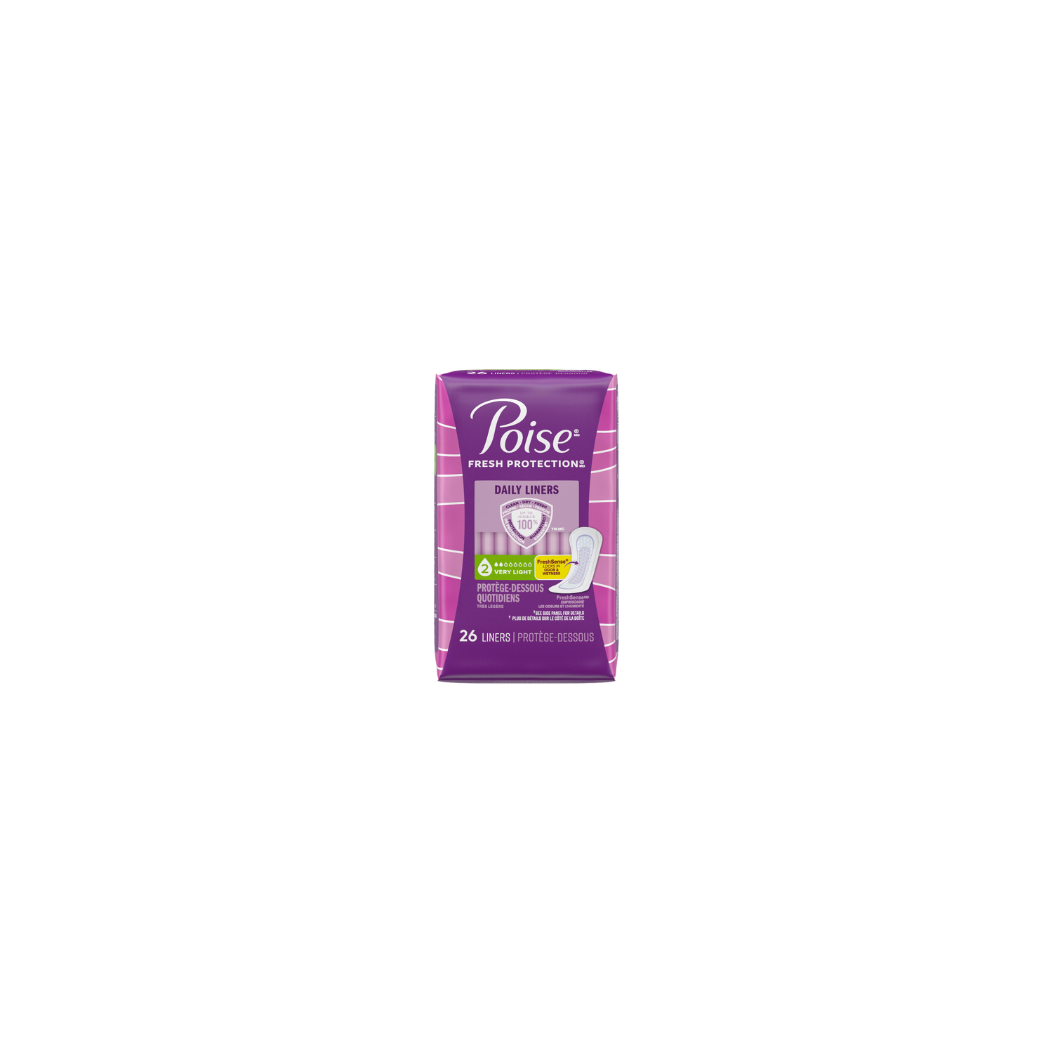 Poise Fresh Protection Very Light Daily Liners - 26 Count Image 1 of 2