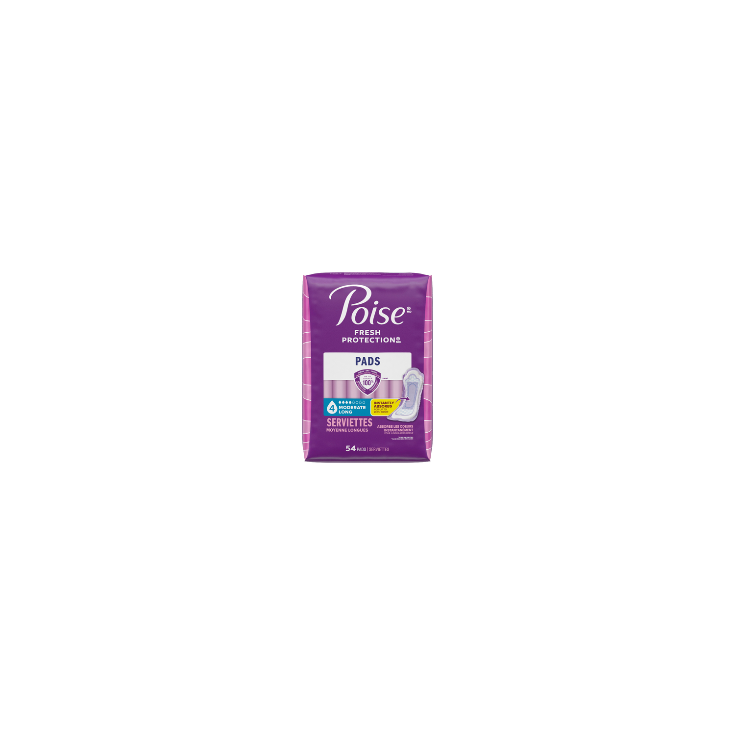 Poise Fresh Protection Moderate Absorbency Pads - 54 Count Image 1 of 2