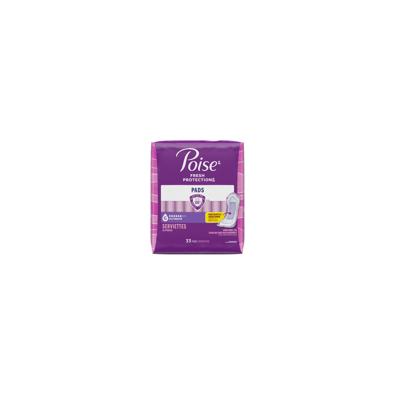 Poise Fresh Protection Ultimate Absorbency Pads - 33 Count Image 1 of 2