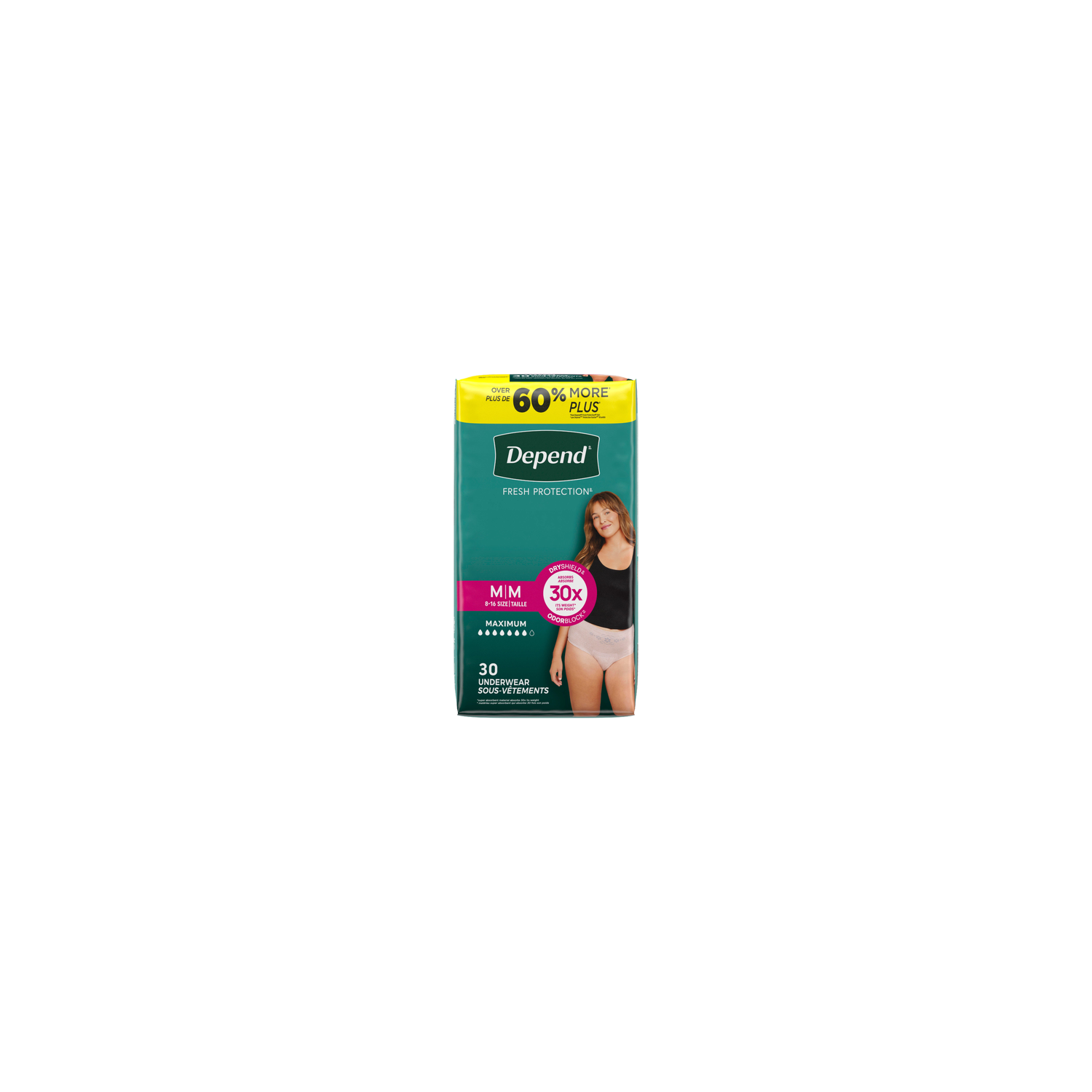 Depend Fresh Protection Maximum Absorbency Underwear For Women Size M (8-16) - 30 Count Image 1 of 2