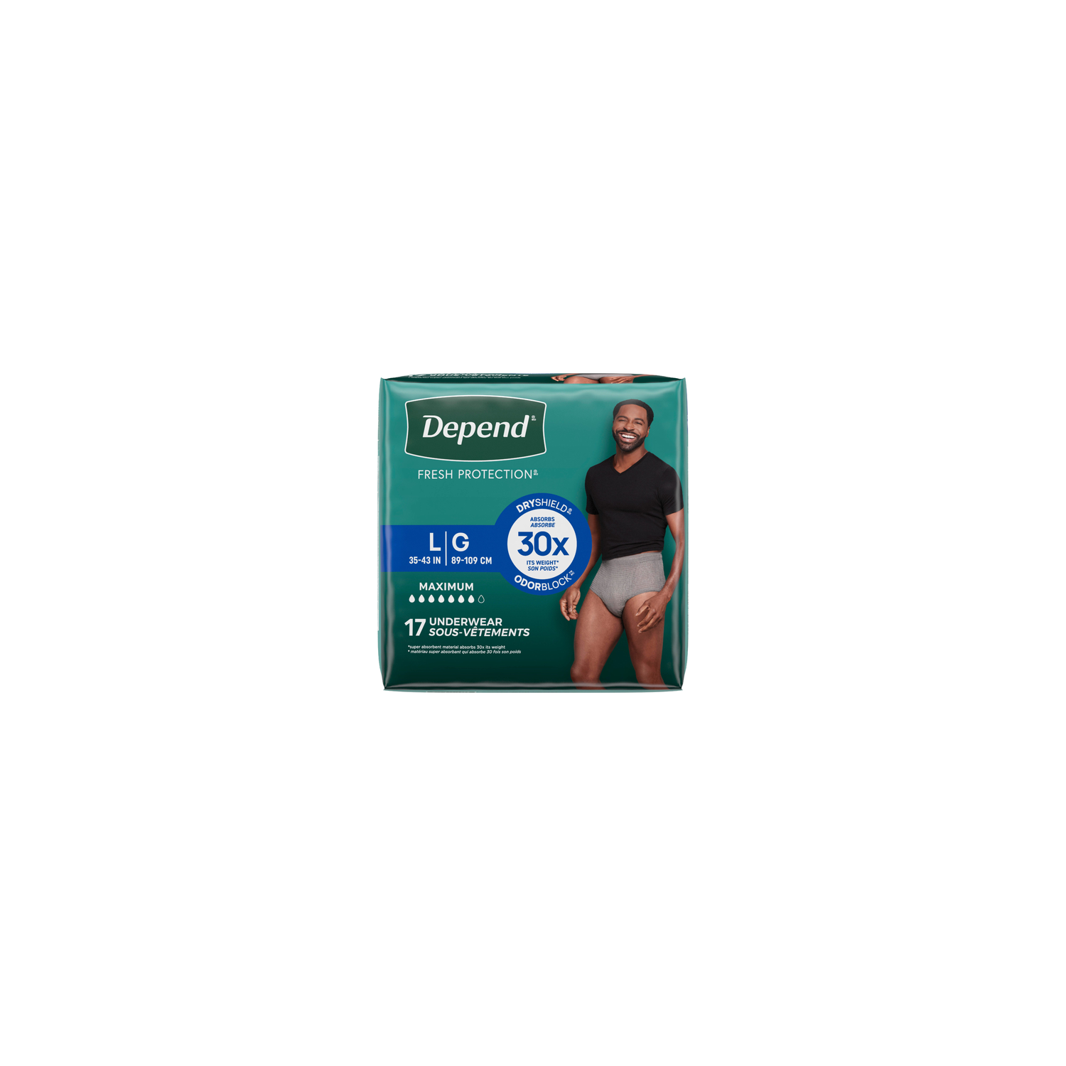 Depend Fresh Protection Maximum Absorbency Underwear For Men Size L - 17 Count Image 1 of 2