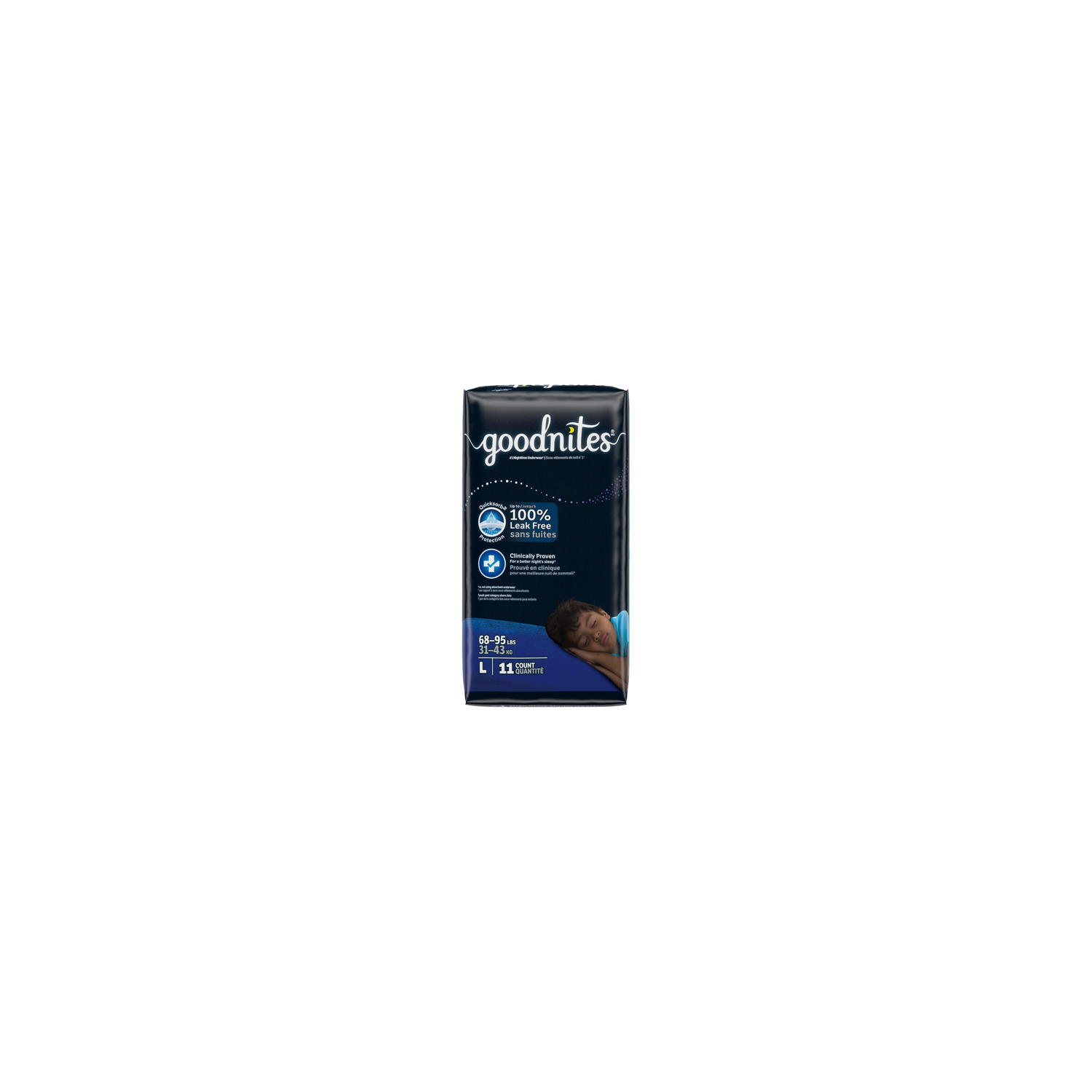 Goodnites Boy's Nighttime Underwear Size L - 11 Count Image 1 of 2