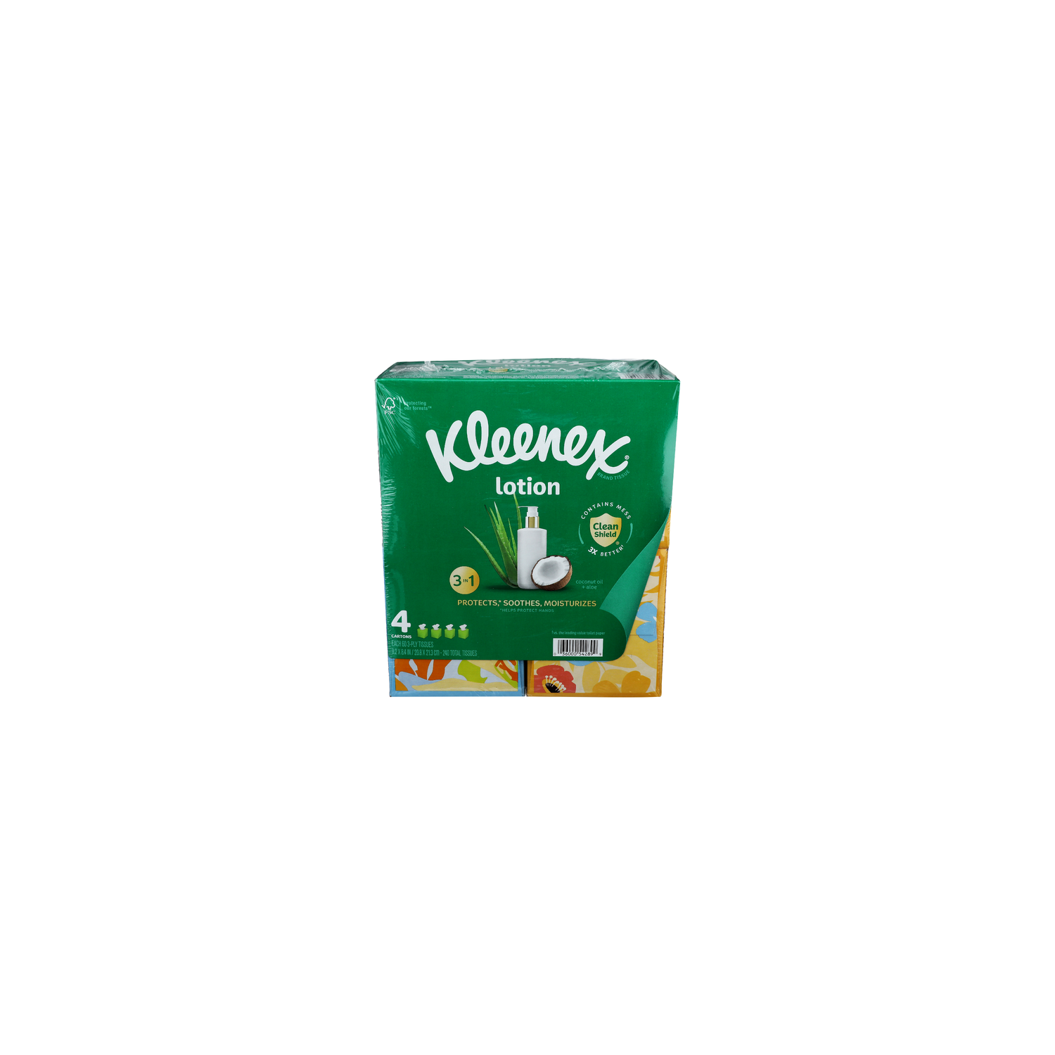 Kleenex Lotion Facial Tissues with Coconut Oil - 4 Count Image 1 of 3