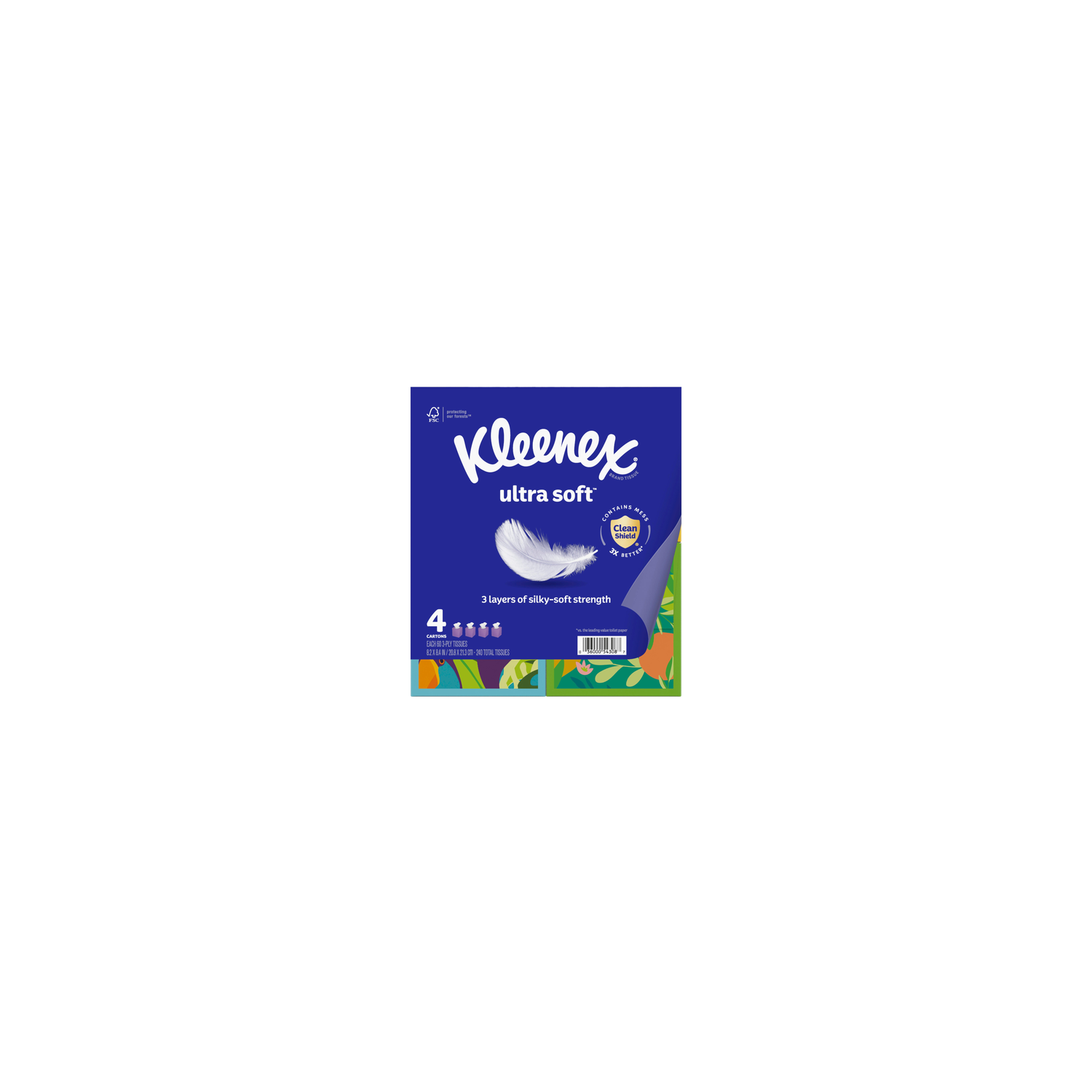 Kleenex Ultra Soft Facial Tissue - 60 Count - 4 Count Image 1 of 2