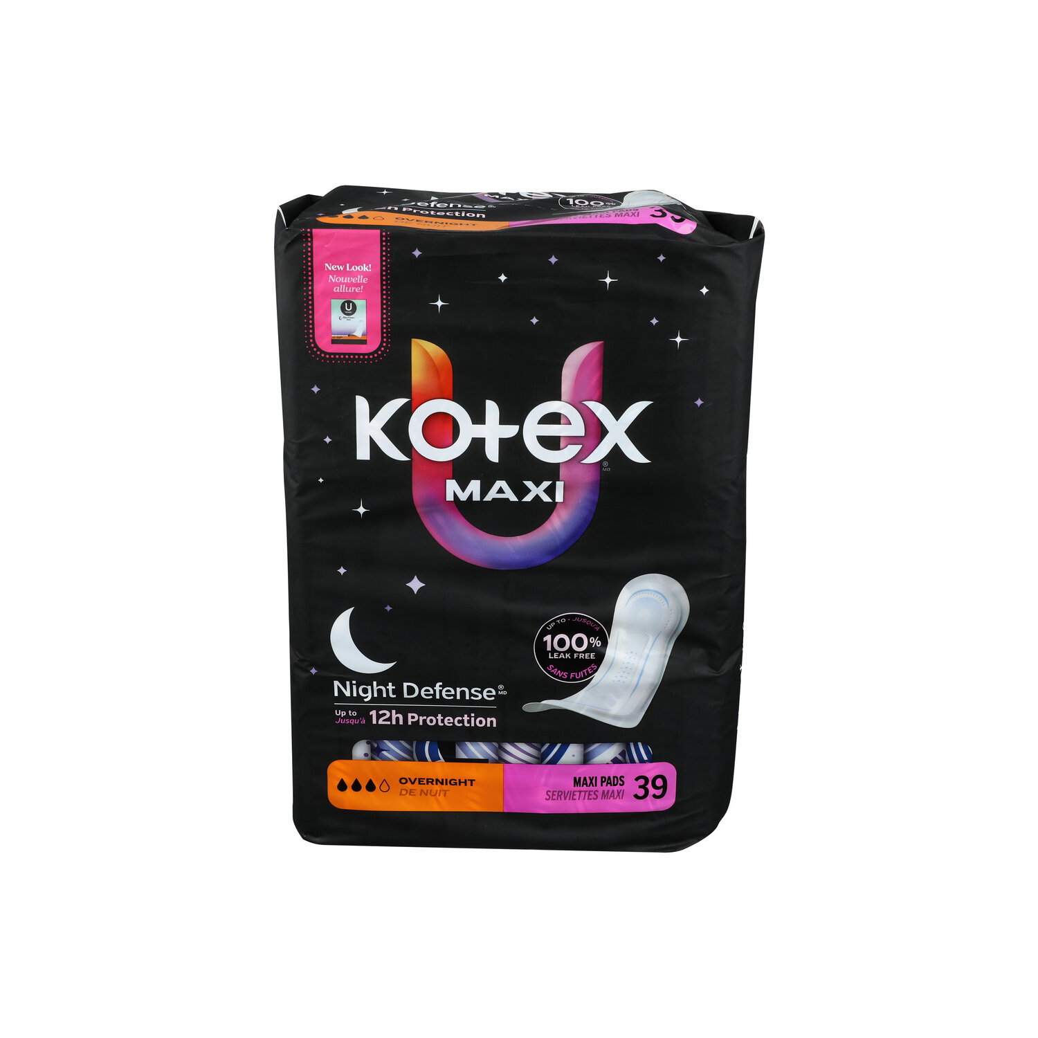 Kotex Overnight Maxi Pads With Wings - 39 Count Image 1 of 3