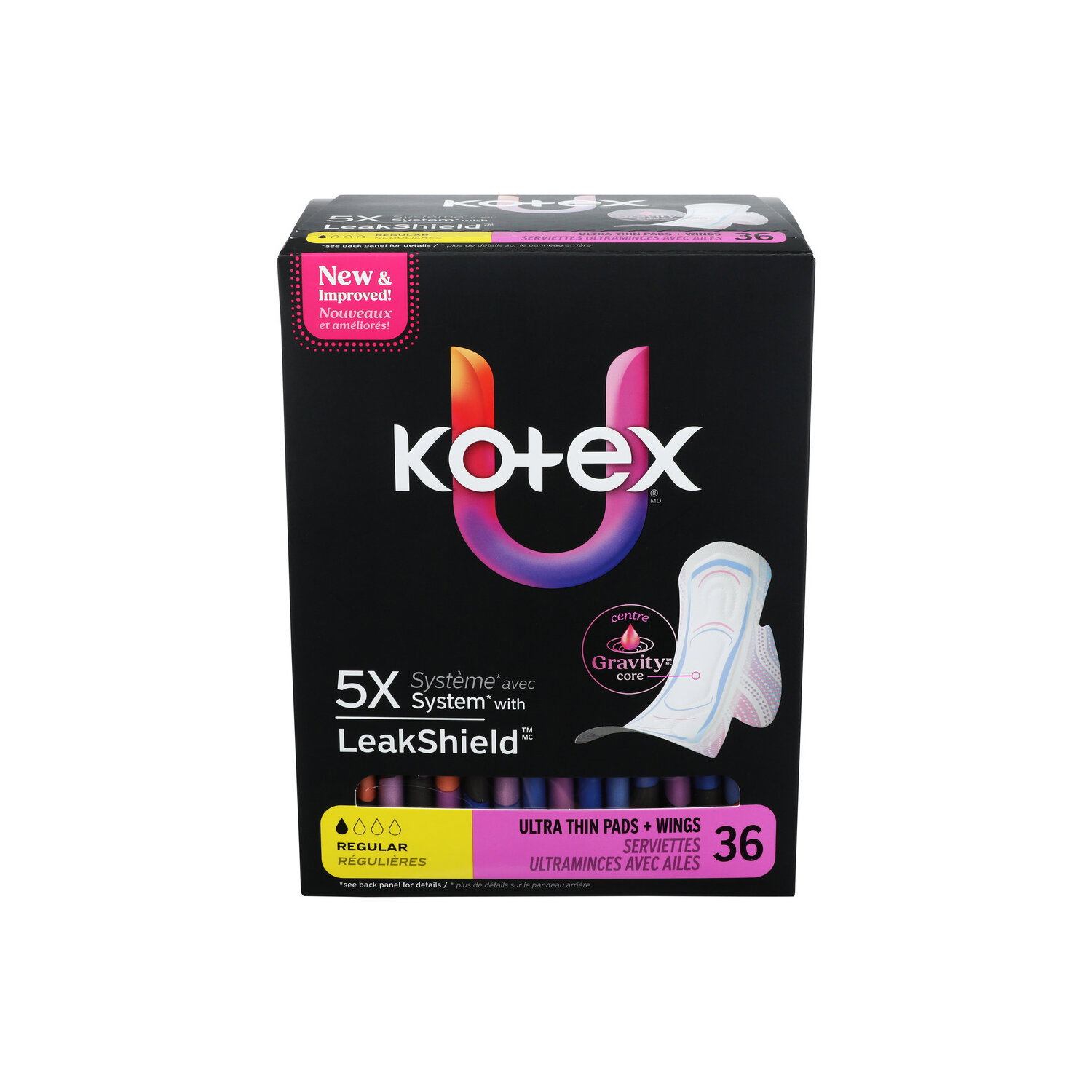 Kotex Regular Ultra Thin Maxi Pads With Wings - 36 Count Image 1 of 3
