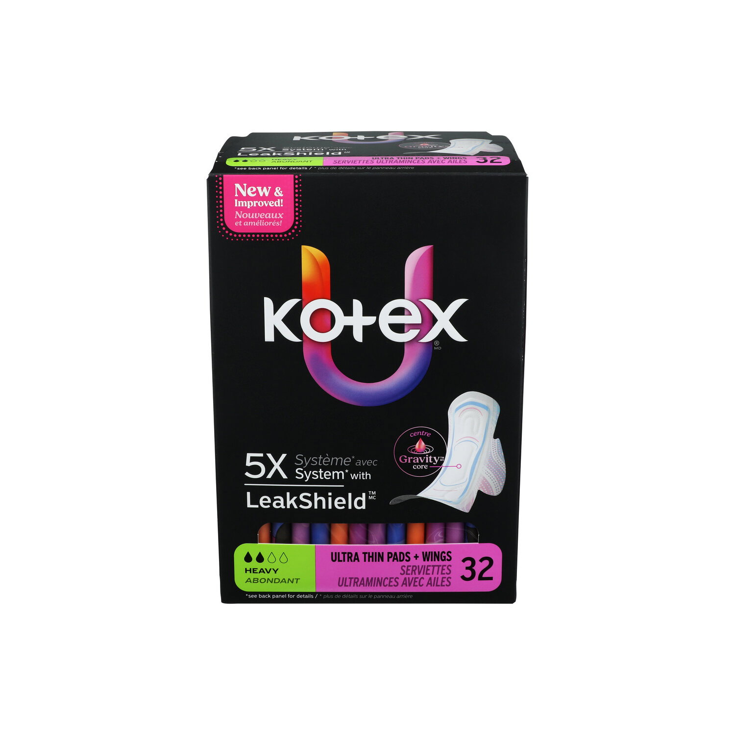 Kotex Heavy Ultra Thin Pads With Wings - 32 Count Image 1 of 3