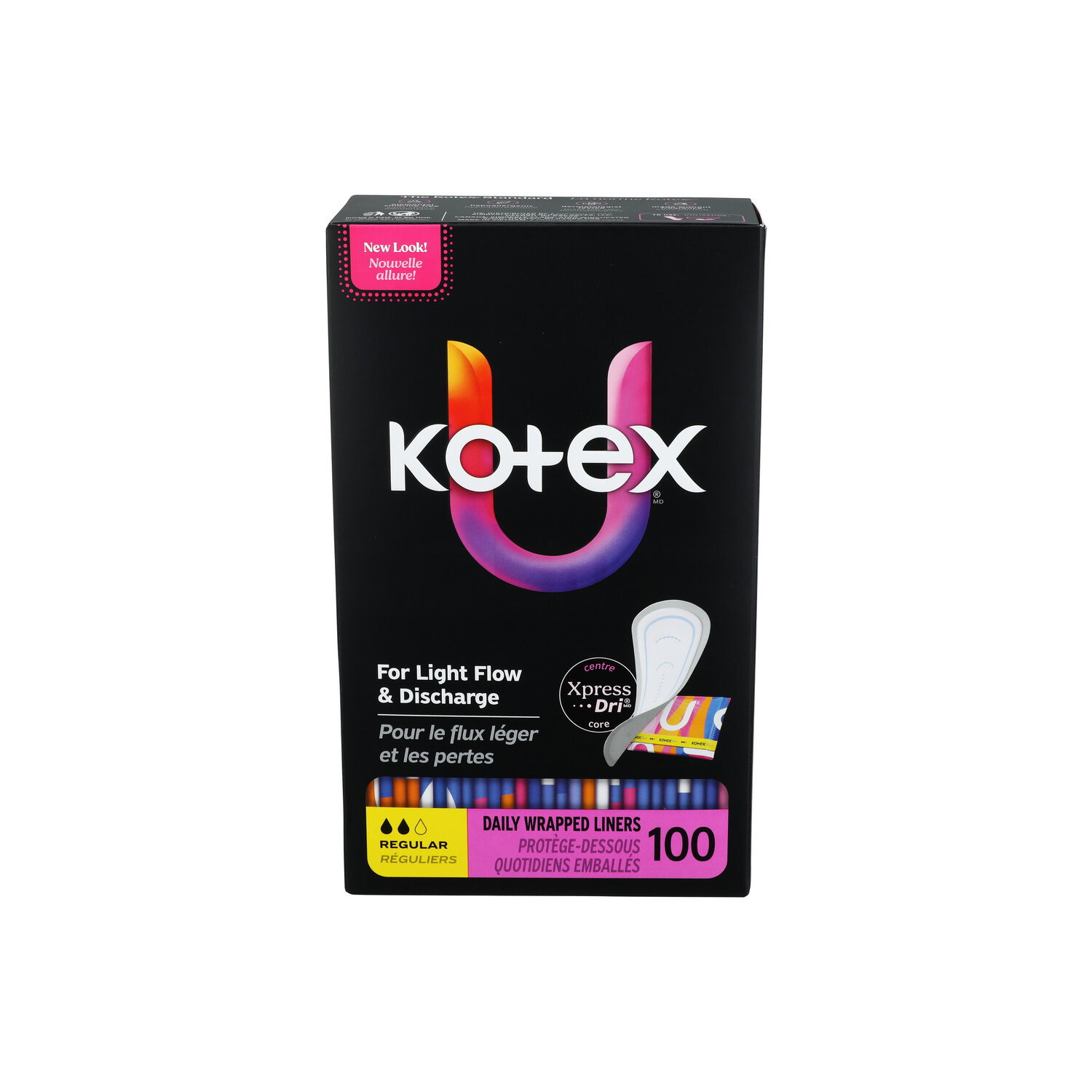 Kotex Regular Liners - 100 Count Image 1 of 3