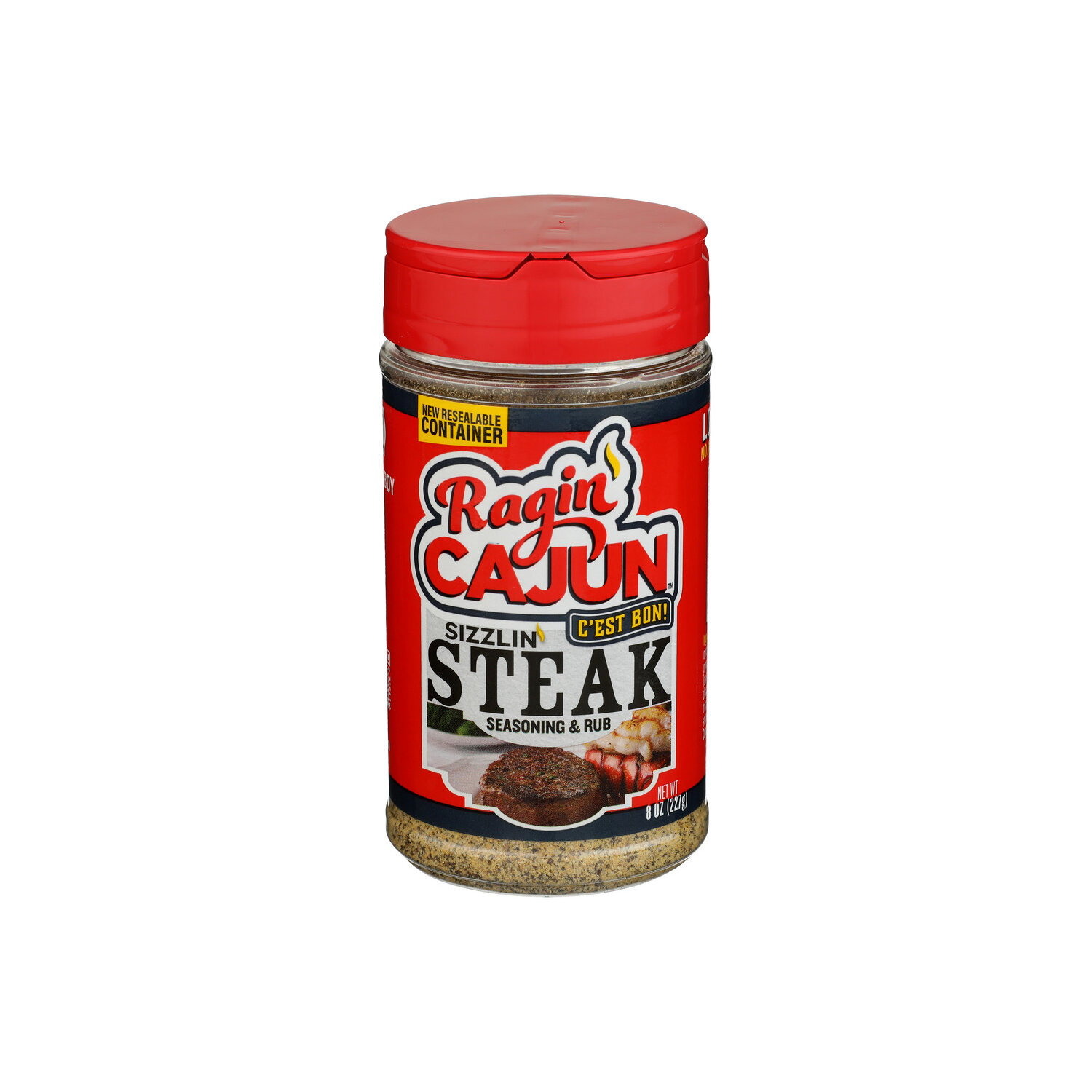 Ragin Cajun Sizzlin' Steak Seasoning & Rub - 8 Ounce Image 1 of 4