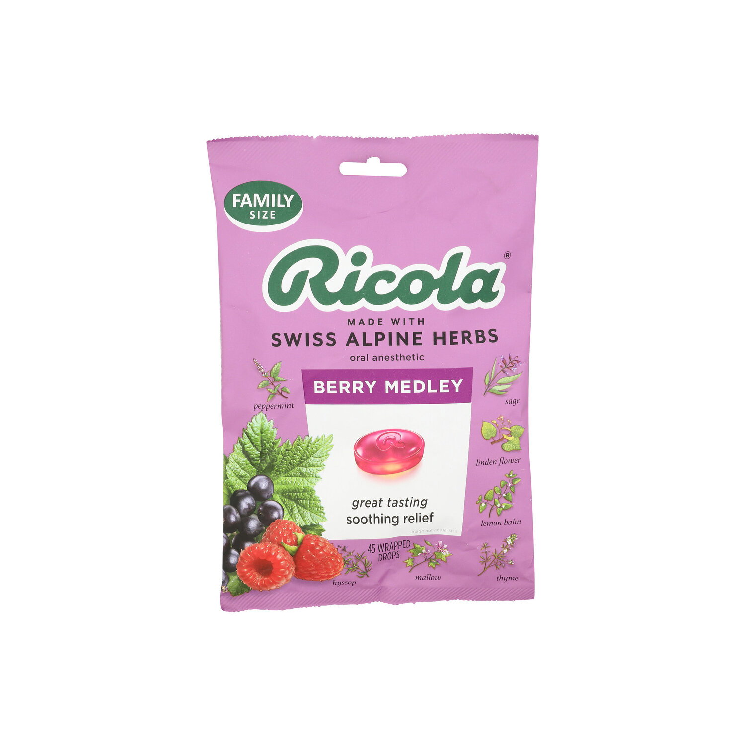 Ricola Berry Medley Oral Anesthetic - 45 Count Image 1 of 2