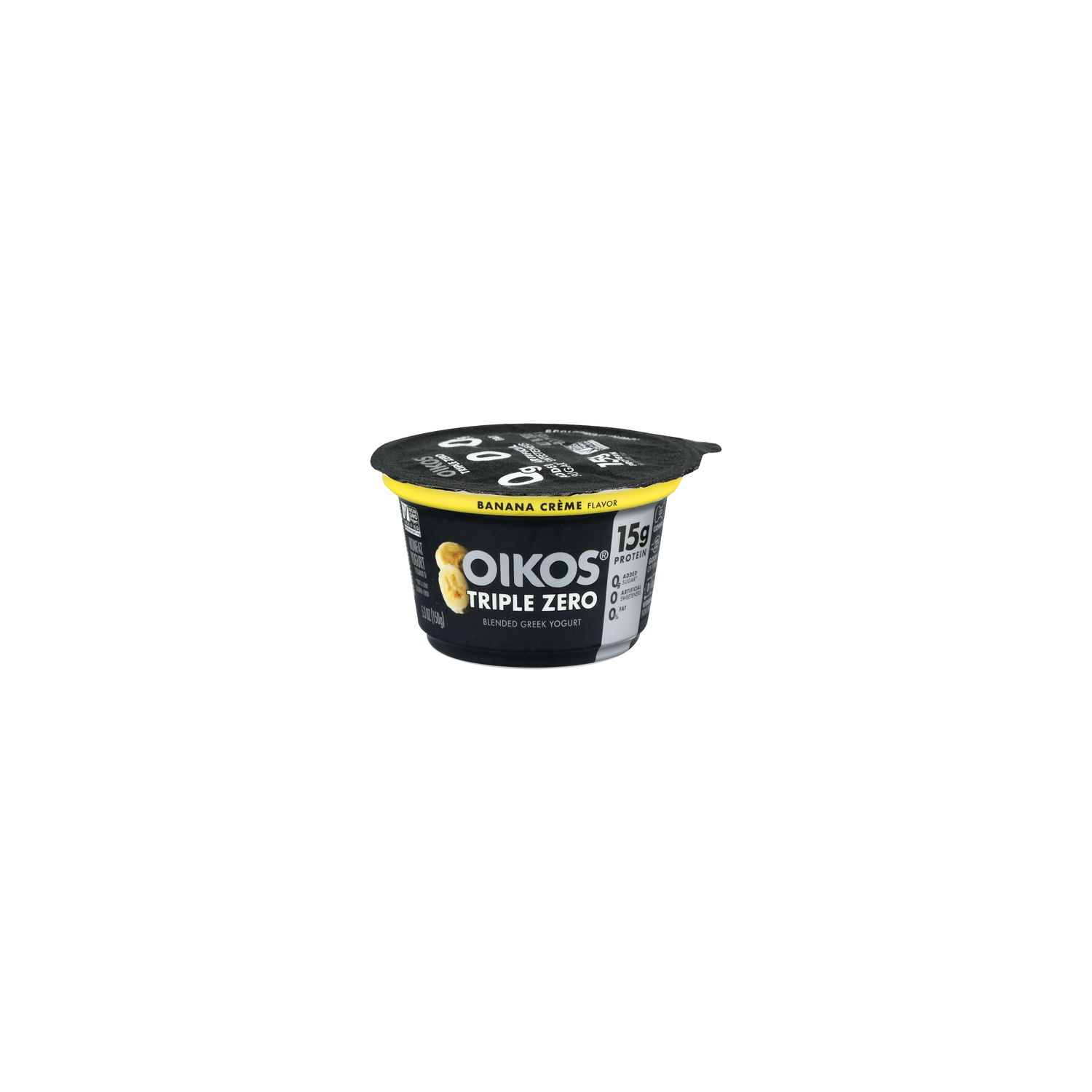 Oikos Triple Zero Banana Creme Flavor Blended Greek Yogurt - 5.3 Ounce Image 1 of 4