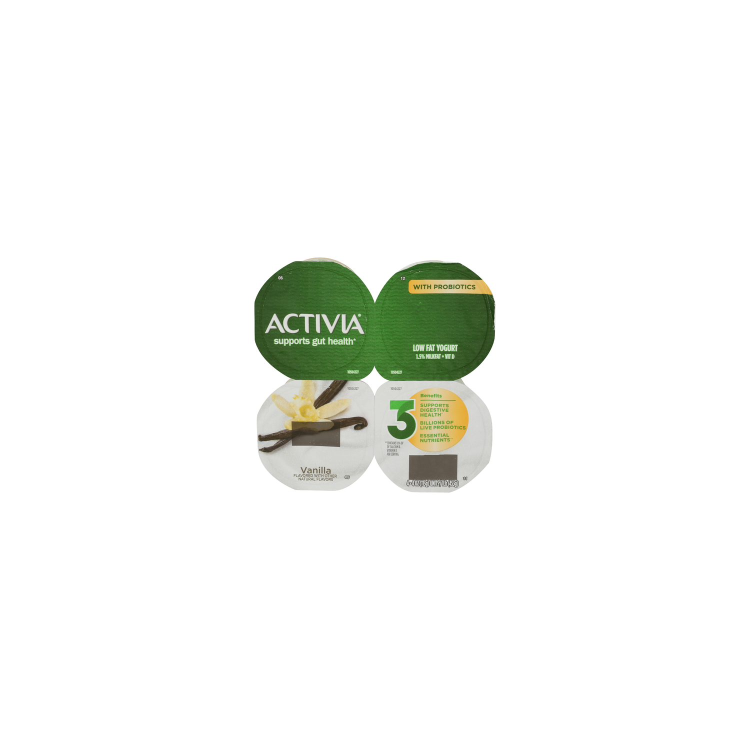 Activia Vanilla Lowfat Yogurt - 4 Ounce - 4 Count Image 1 of 4