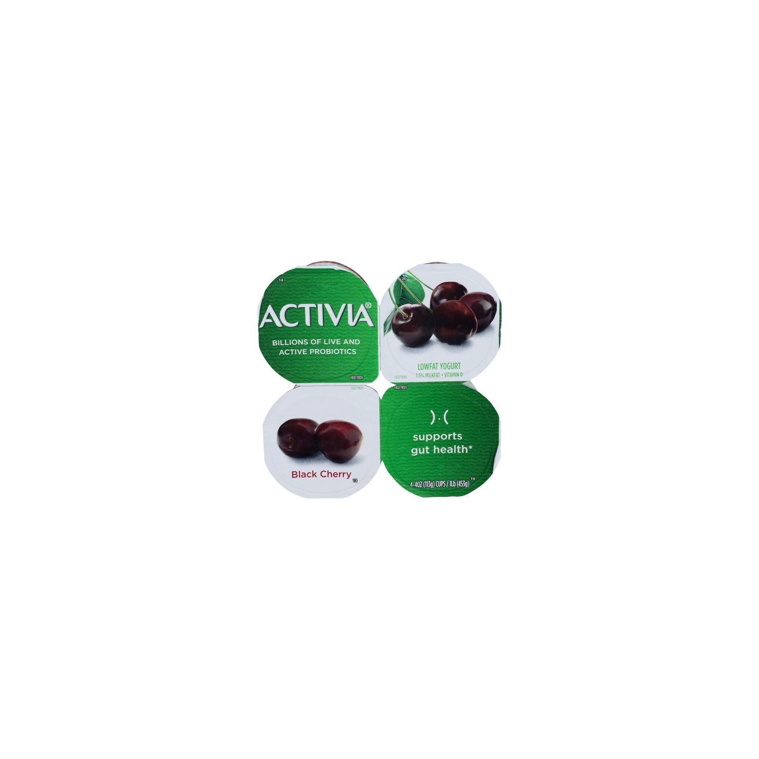 Activia Black Cherry Lowfat Yogurt - 4 Ounce - 4 Count Image 1 of 4